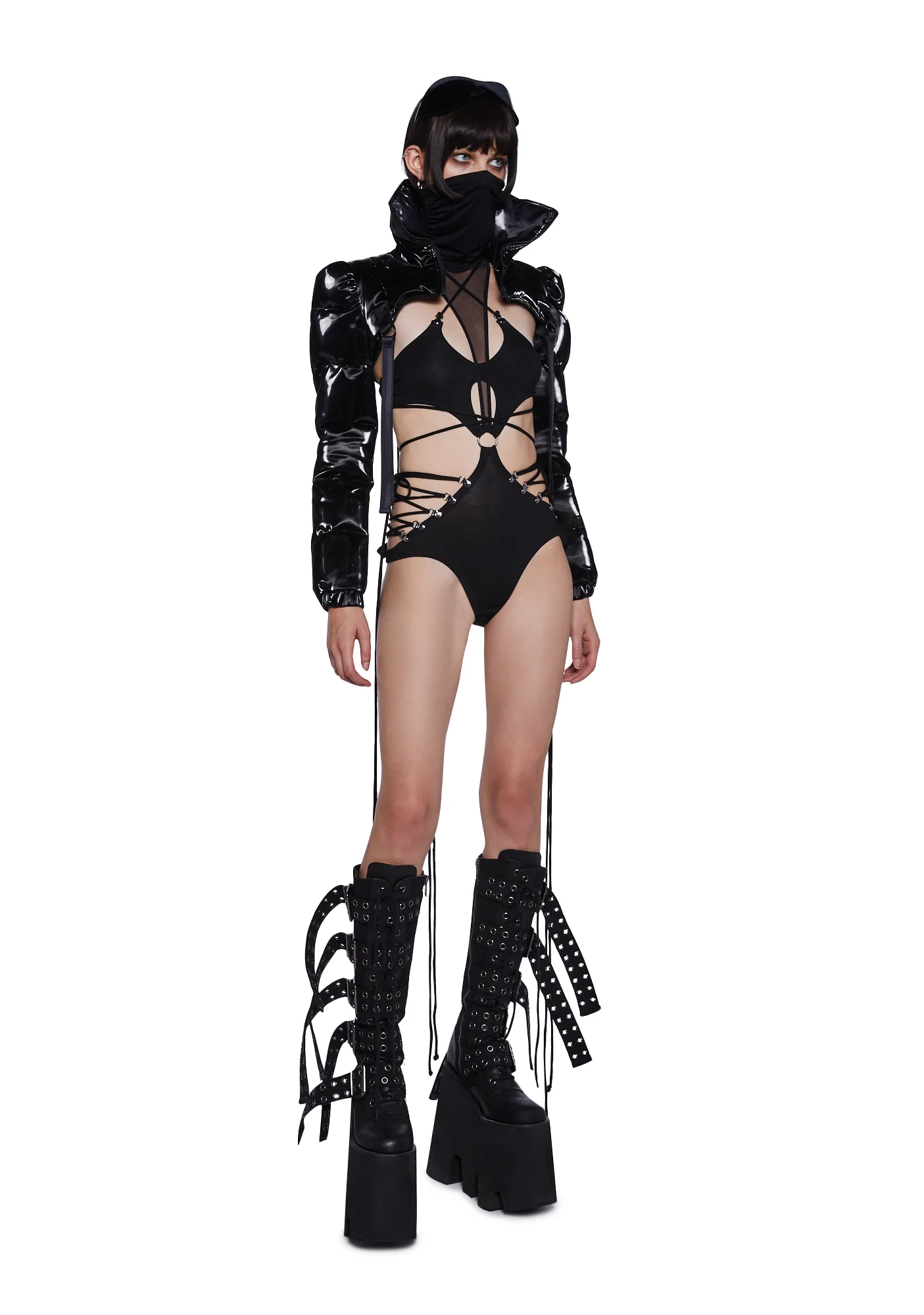 Tempo Lace-Up Cut-Out Bodysuit - Image 2