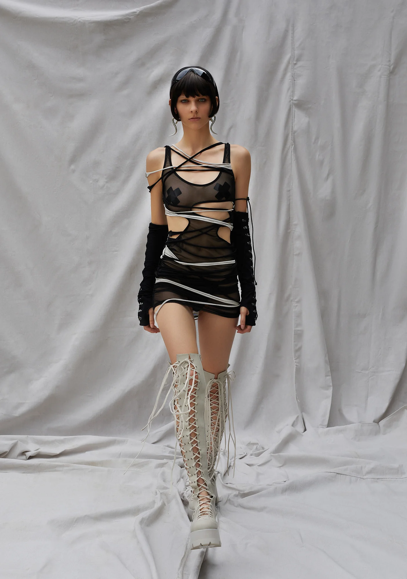 Tempo Two-Tone Shredded Dress - Image 6