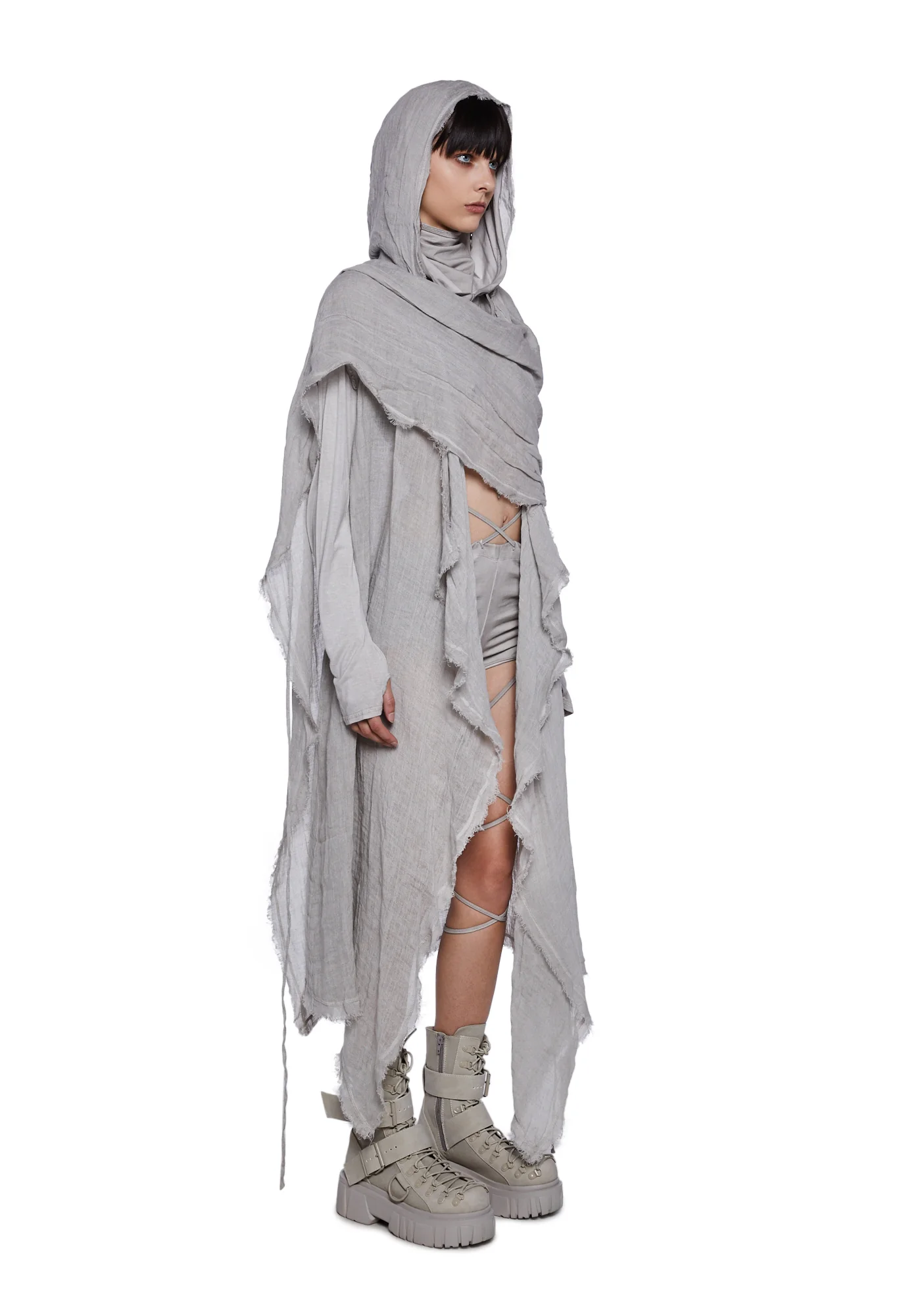 Tempo Unisex Hooded Wrap Cardigan - Image 3
