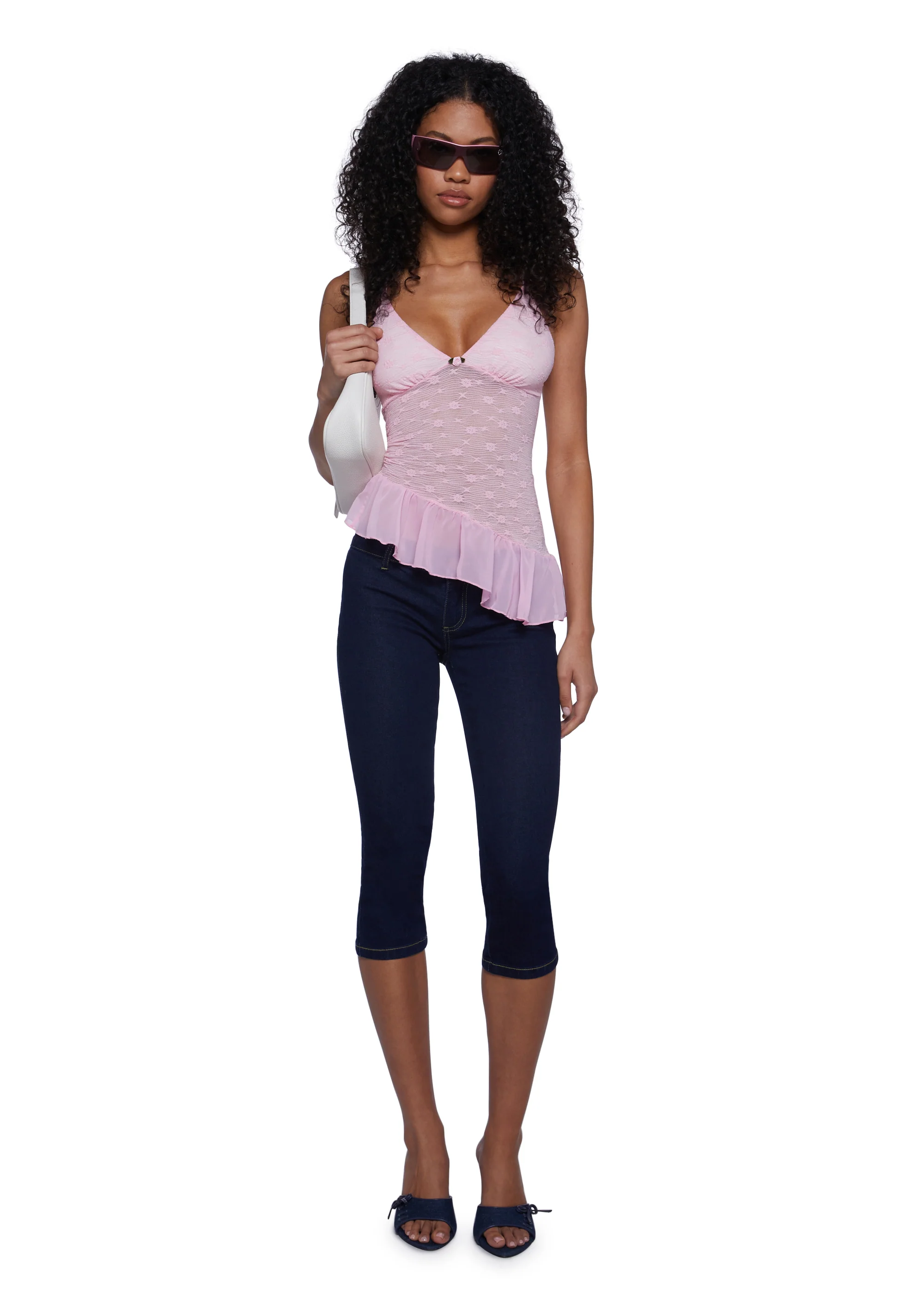 Flirty Attitude Lace Top - Pink - Image 2