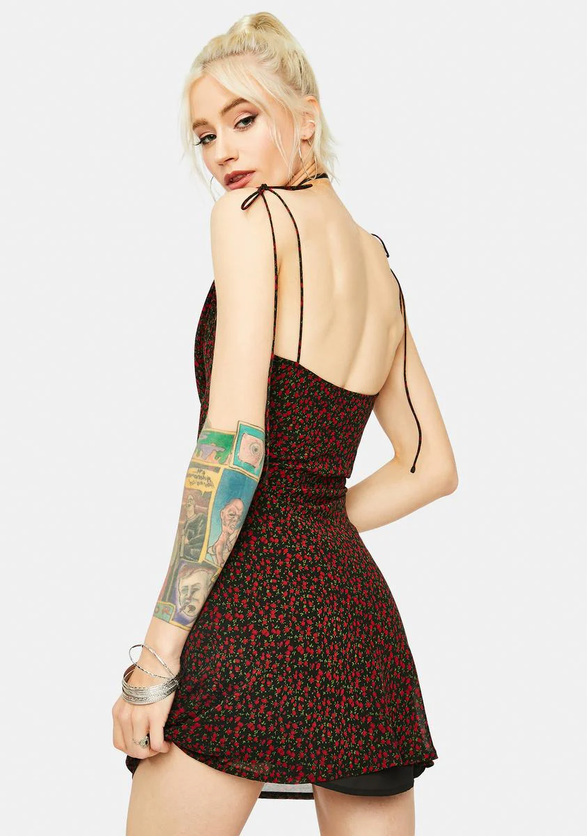 That's Showbiz Floral Cowl Neck Mini Dress - Image 4