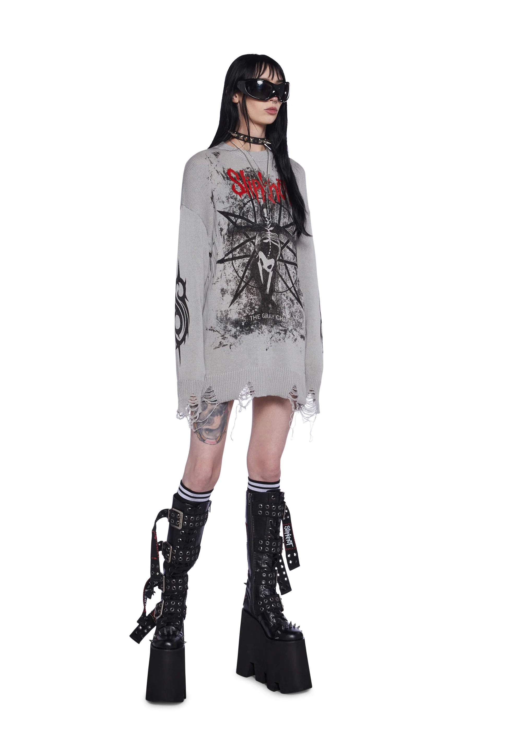 The Gray Chapter Distressed Sweater - Image 2
