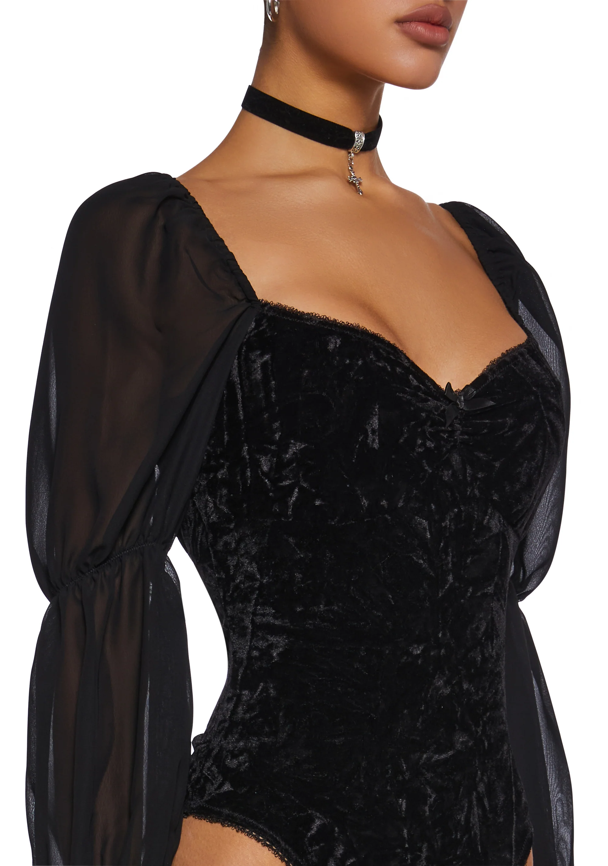 The Night We Met Velour Bodysuit - Image 6
