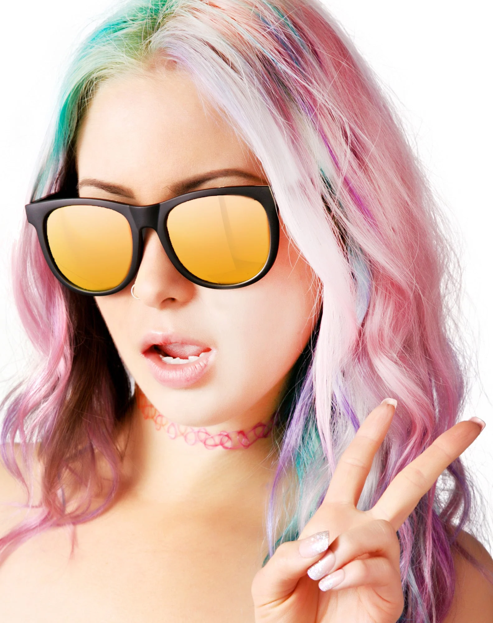 The Nudie Mag Sunglasses - Orange - Image 8
