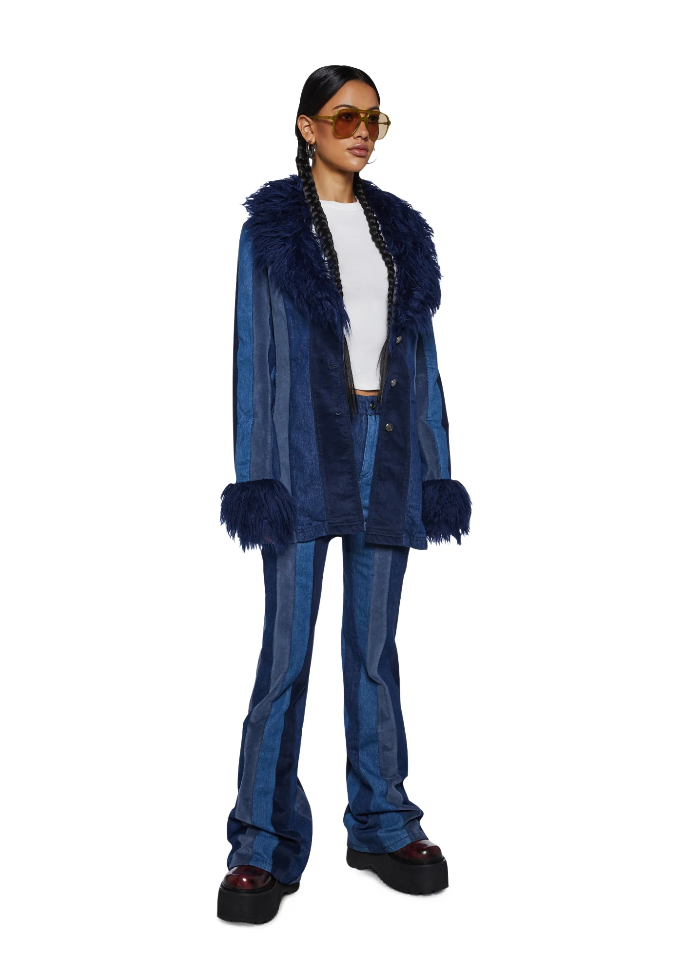 The Peace Train Flare Pants - Blue - Image 2