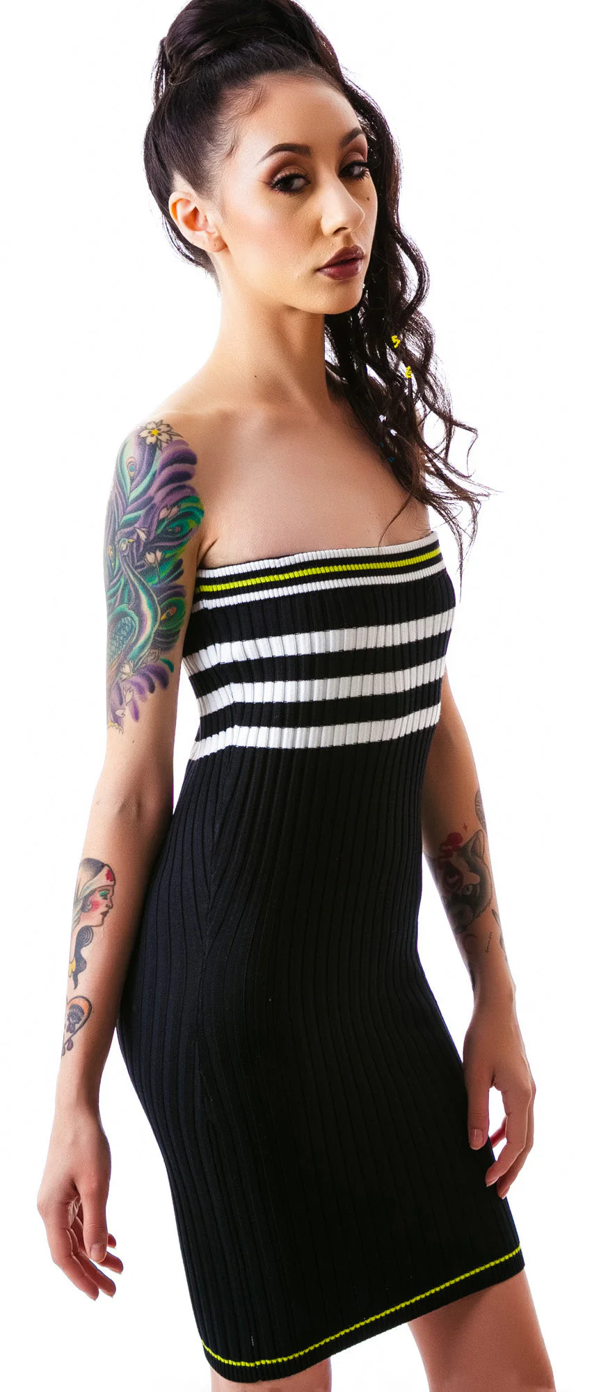 The Slain Sweater Midi Dress - Off White - Image 5