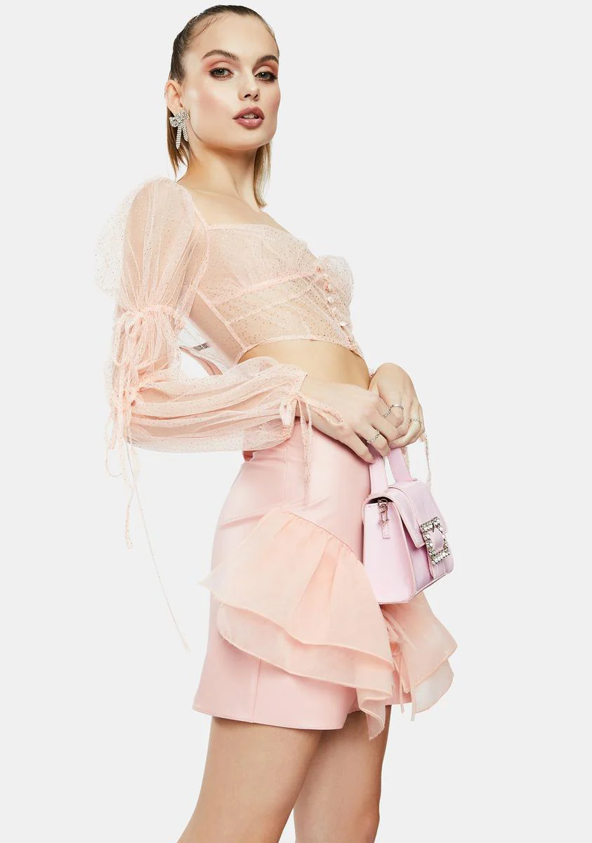 The Verona Tulle Sparkle Blouse - Image 2