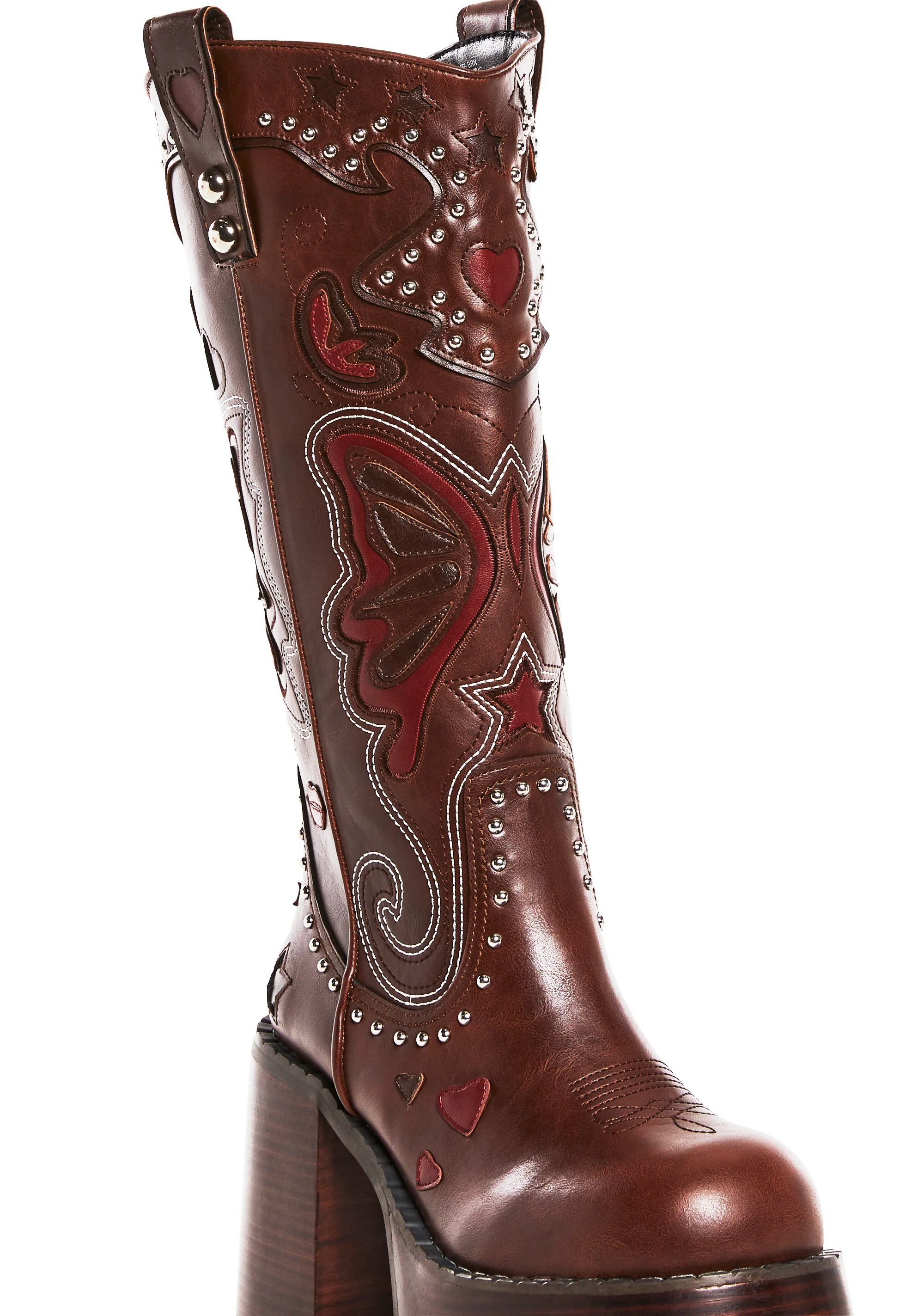 The Wild West Platform Boots - Brown - Image 2