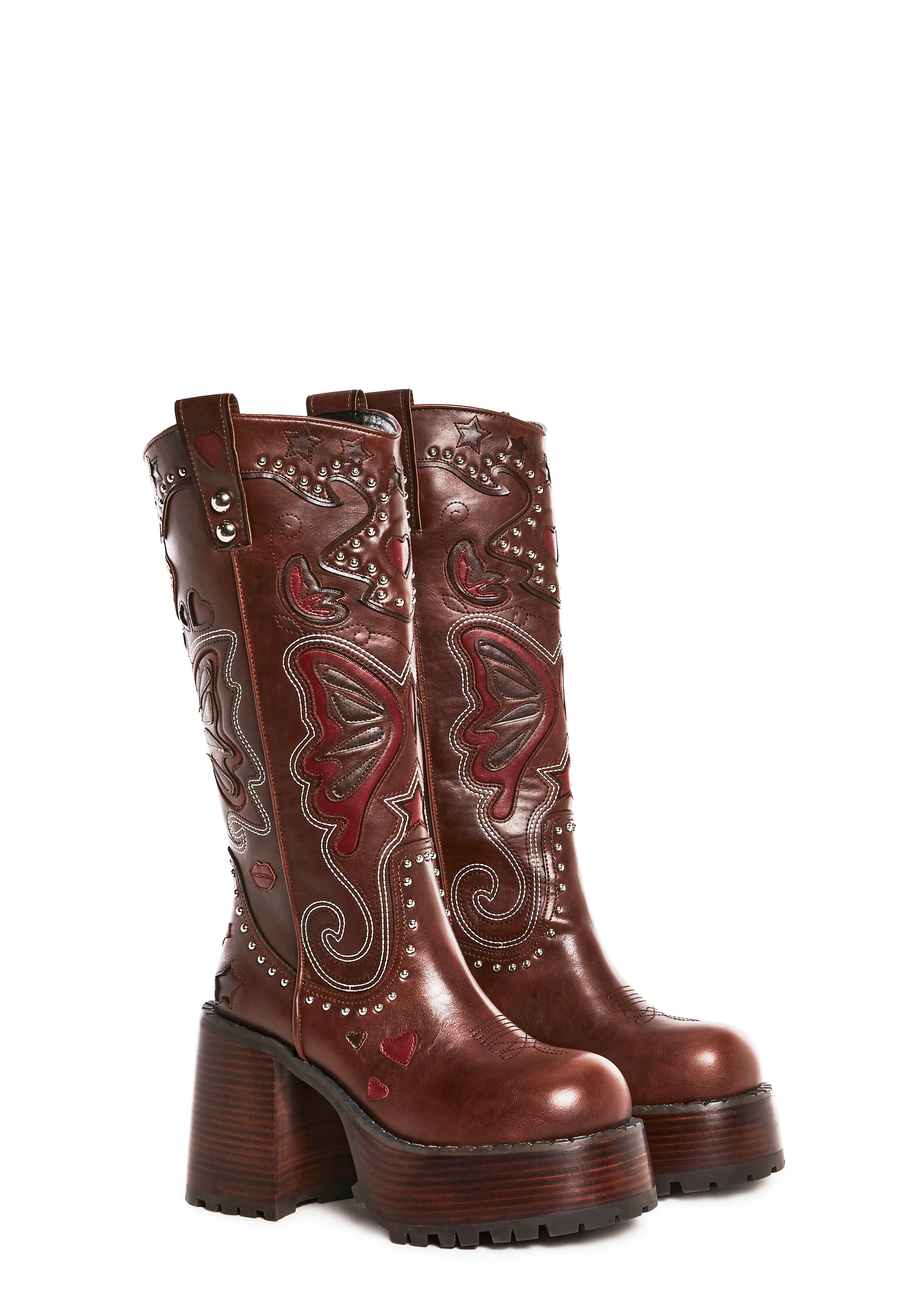The Wild West Platform Boots - Brown - Image 3