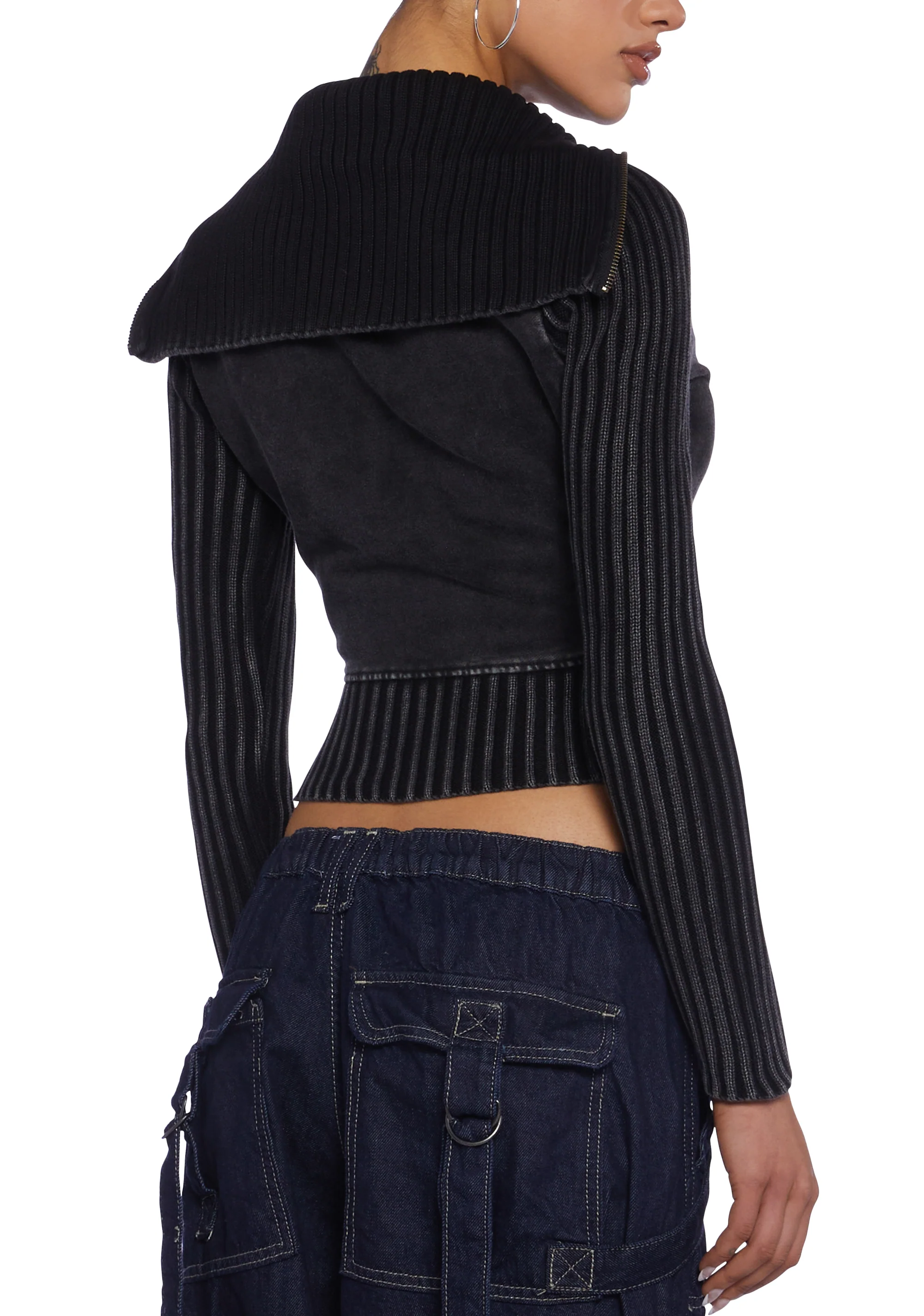 Thea Ribbed Track Top - Image 3