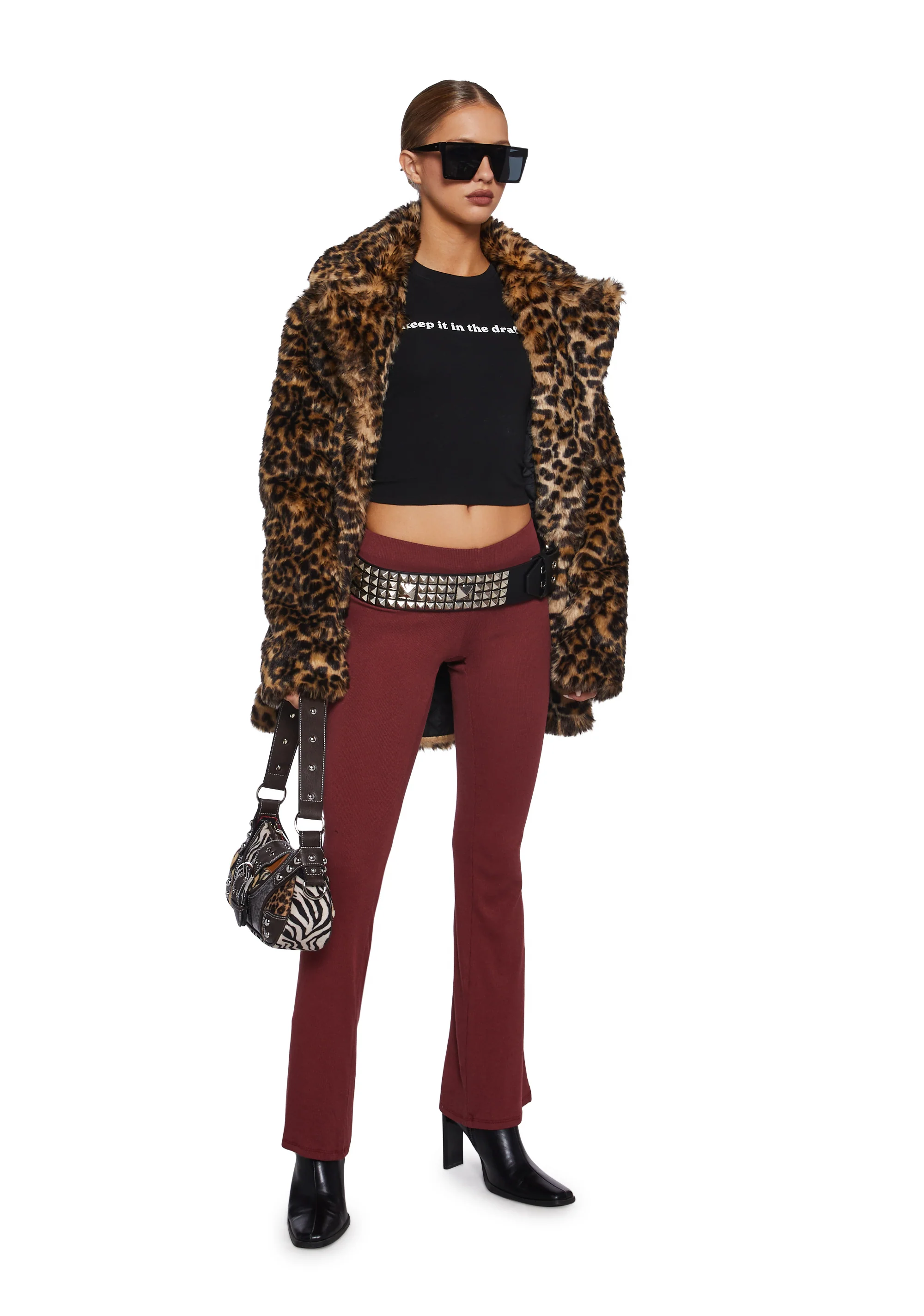 There’s No Other Flare Pants - Dark Red - Image 2