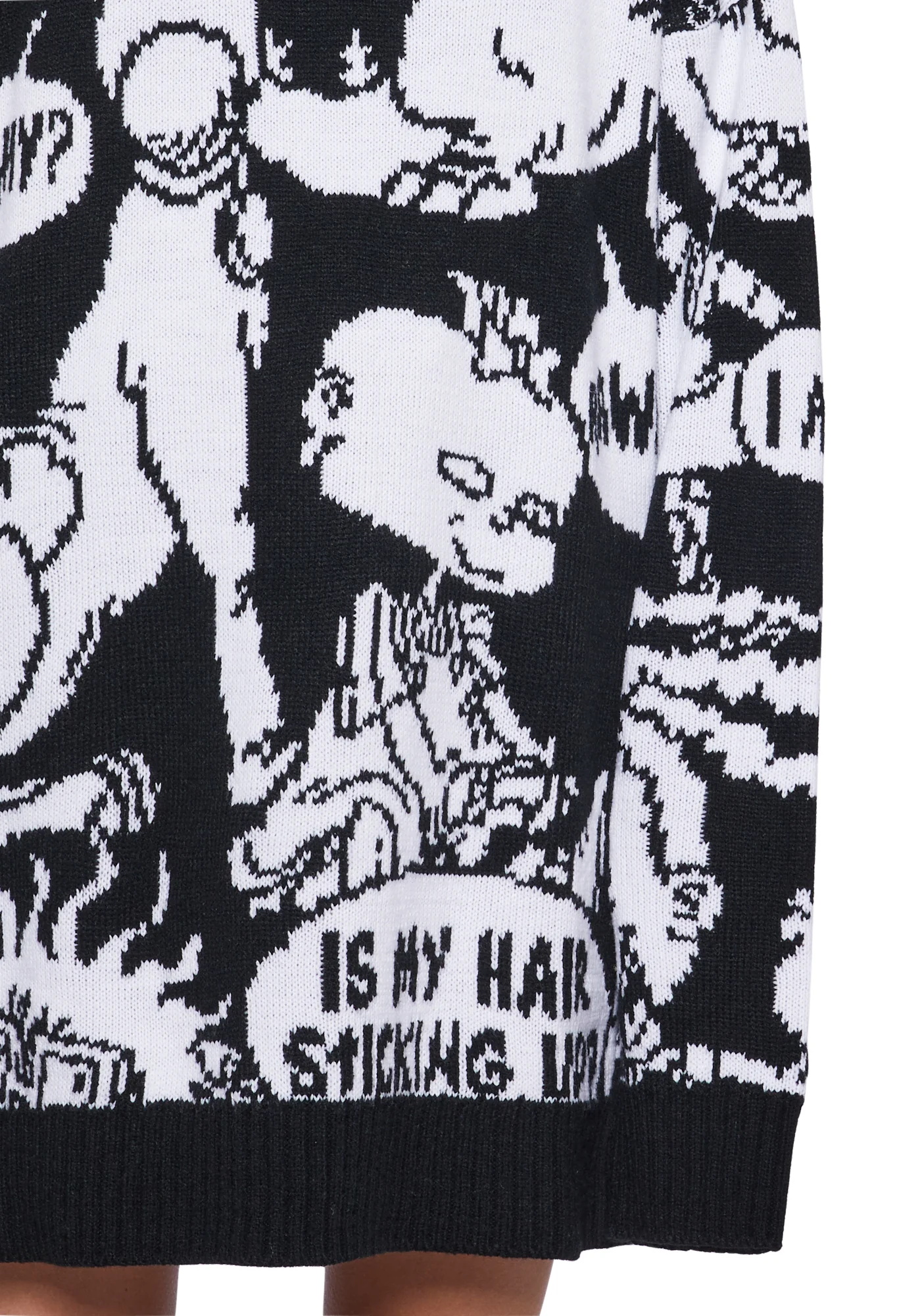 Thinking Too Much Intarsia Sweater - Image 5