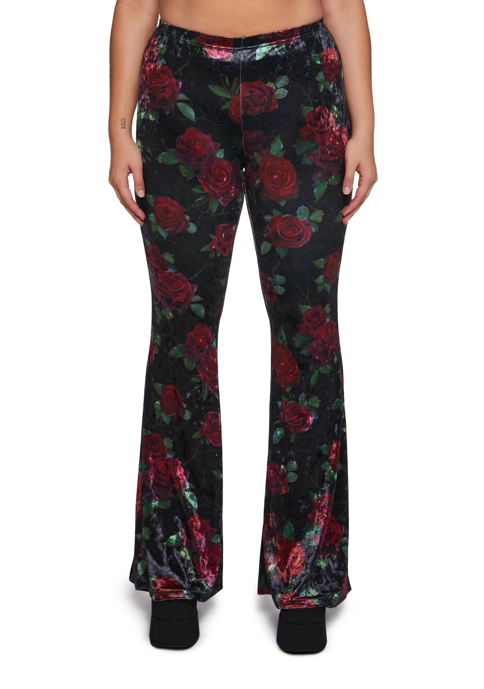 Thorned Morte Velvet Flare Pants - Image 2