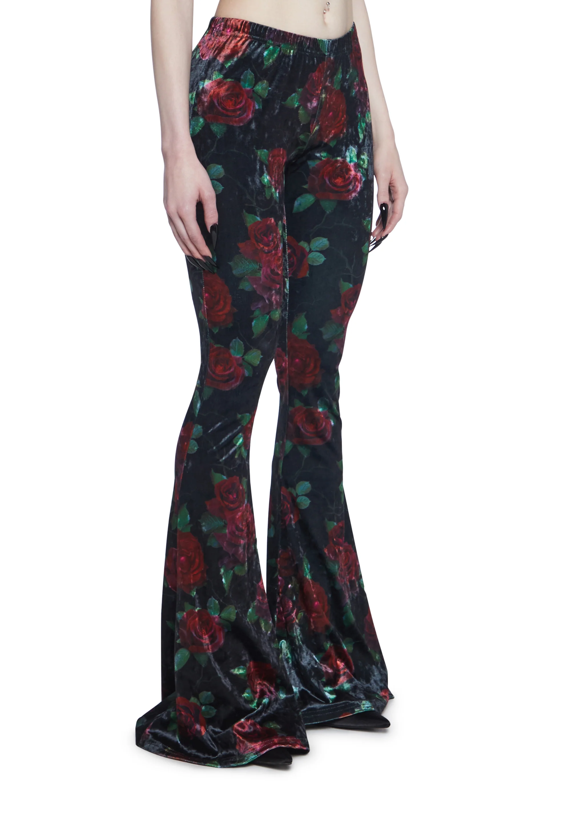 Thorned Morte Velvet Flare Pants - Image 3