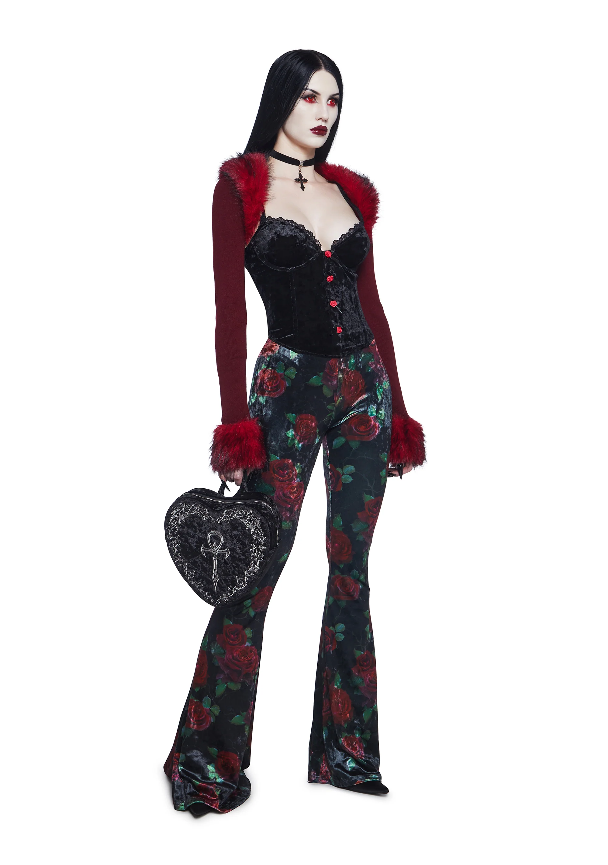 Thorned Morte Velvet Flare Pants - Image 6