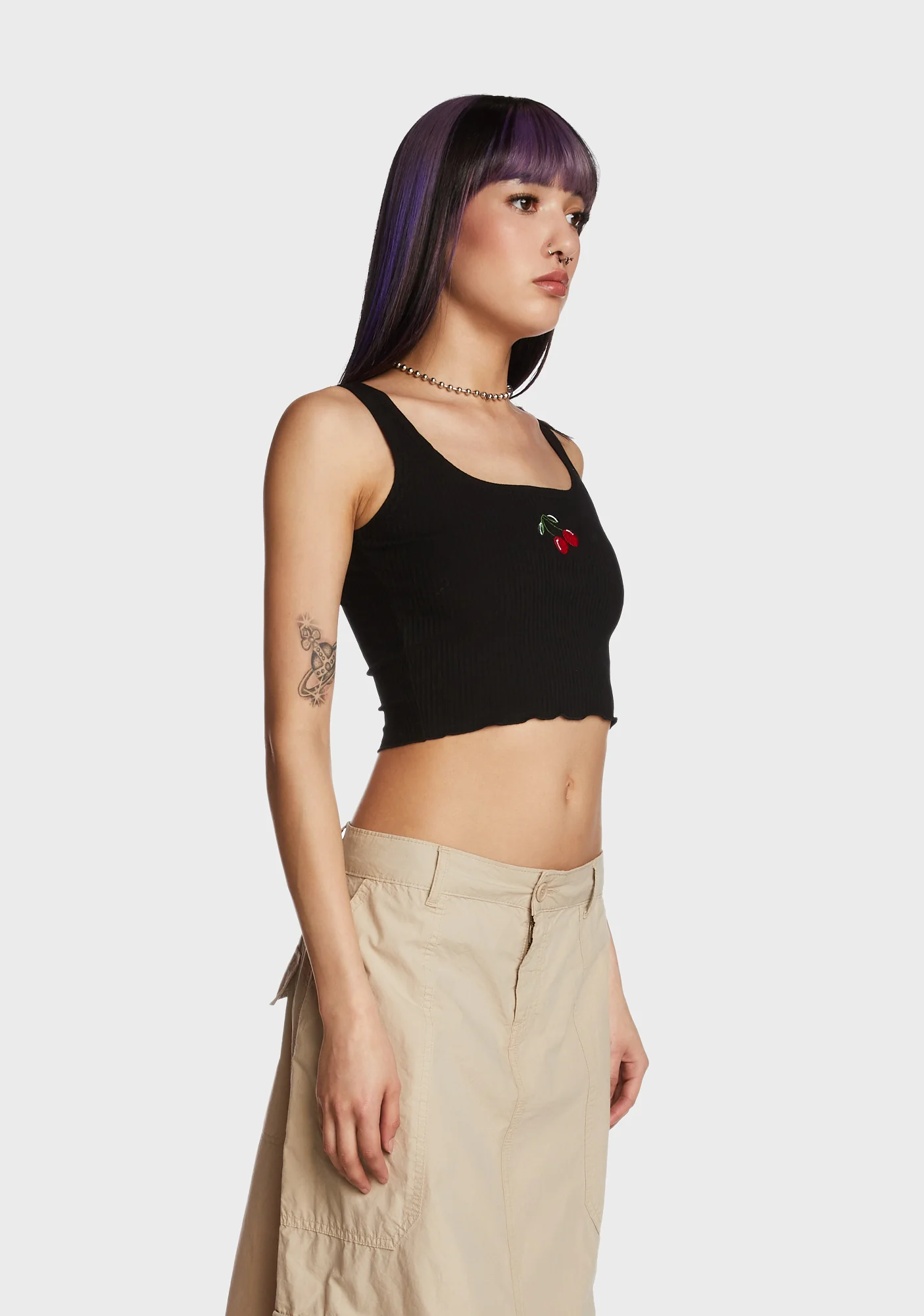 Three Cheers Crop Top - Black - Image 4