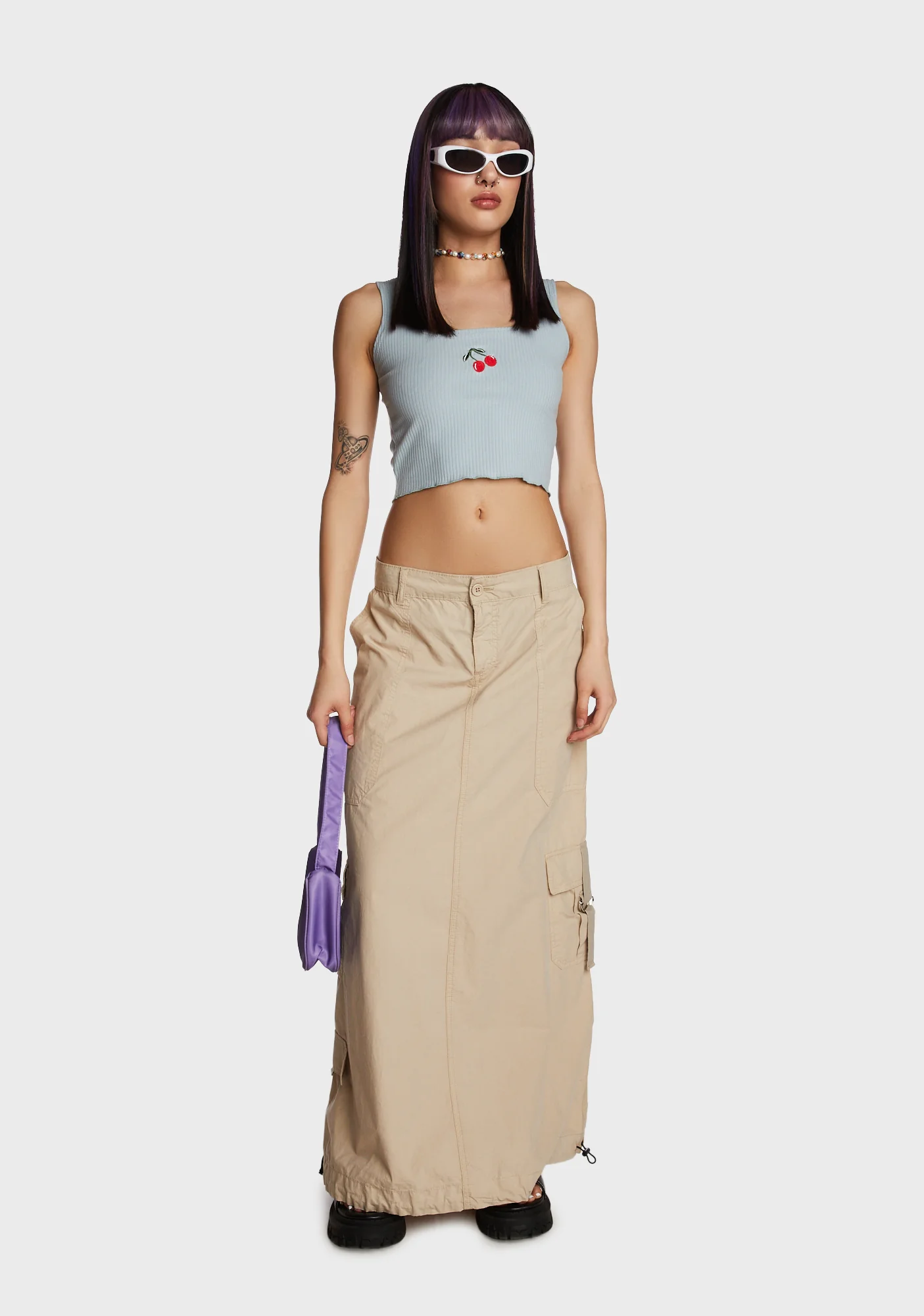 Three Cheers Crop Top - Blue - Image 3