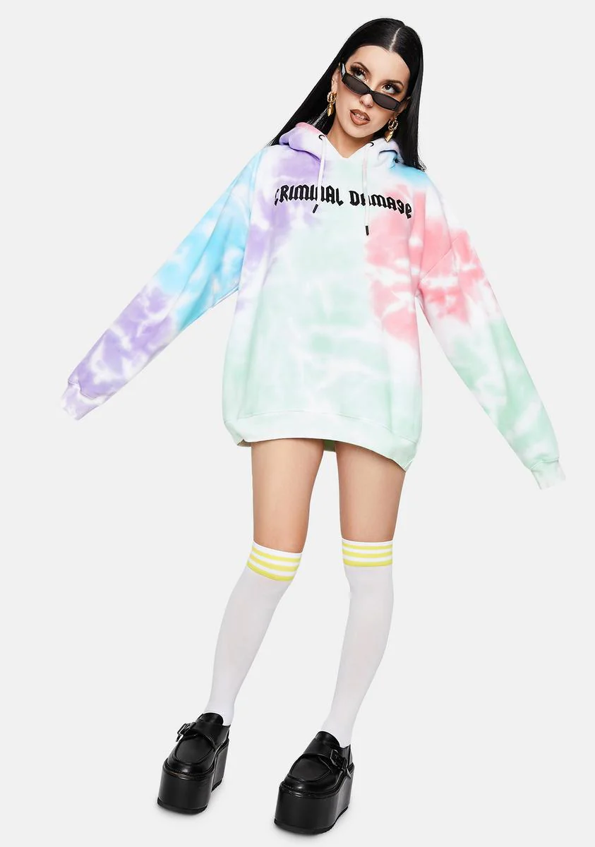 Tie Dye Embroidered Logo Hoodie - Image 3