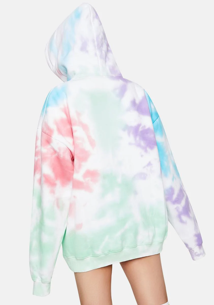 Tie Dye Embroidered Logo Hoodie - Image 4