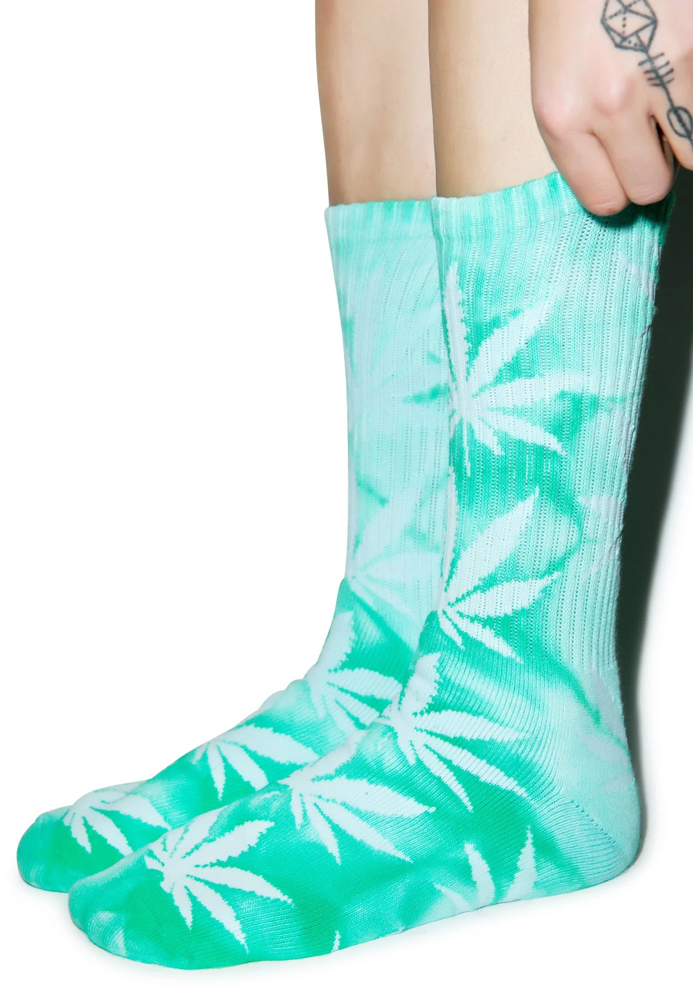 Tie Dye Plantlife Crew Sock - Dark Blue - Image 23