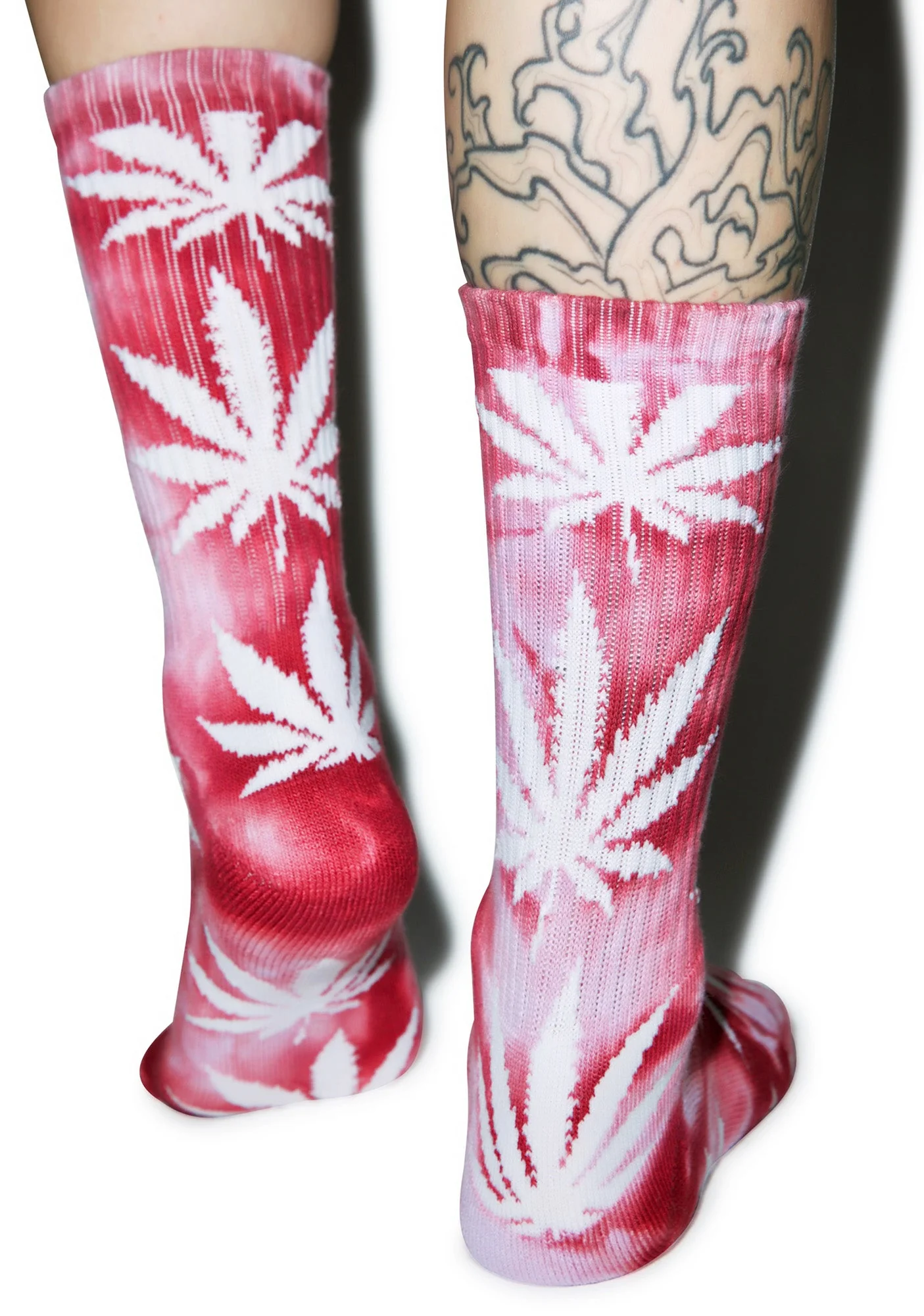 Tie Dye Plantlife Crew Sock - Dark Blue - Image 6