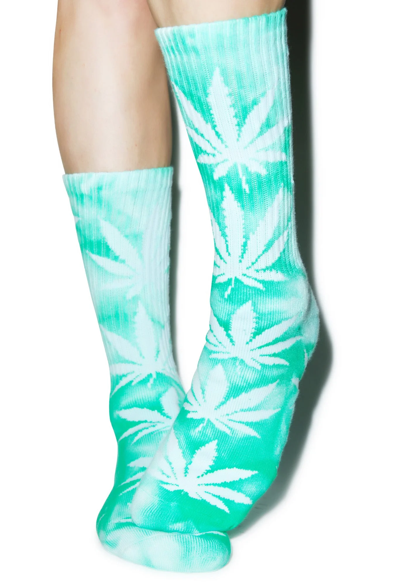 Tie Dye Plantlife Crew Sock - Off White - Image 14