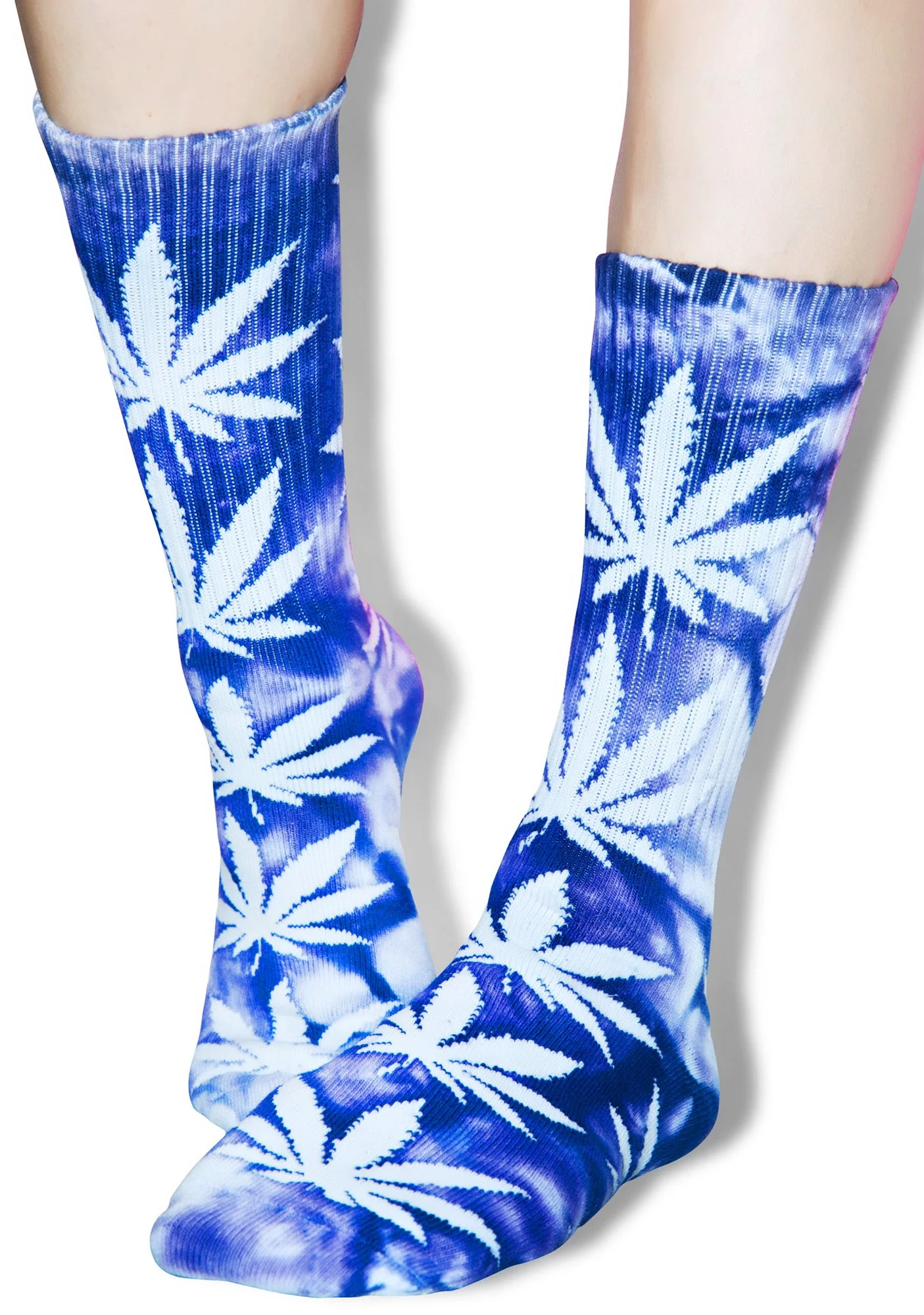 Tie Dye Plantlife Crew Sock - Black - Image 21