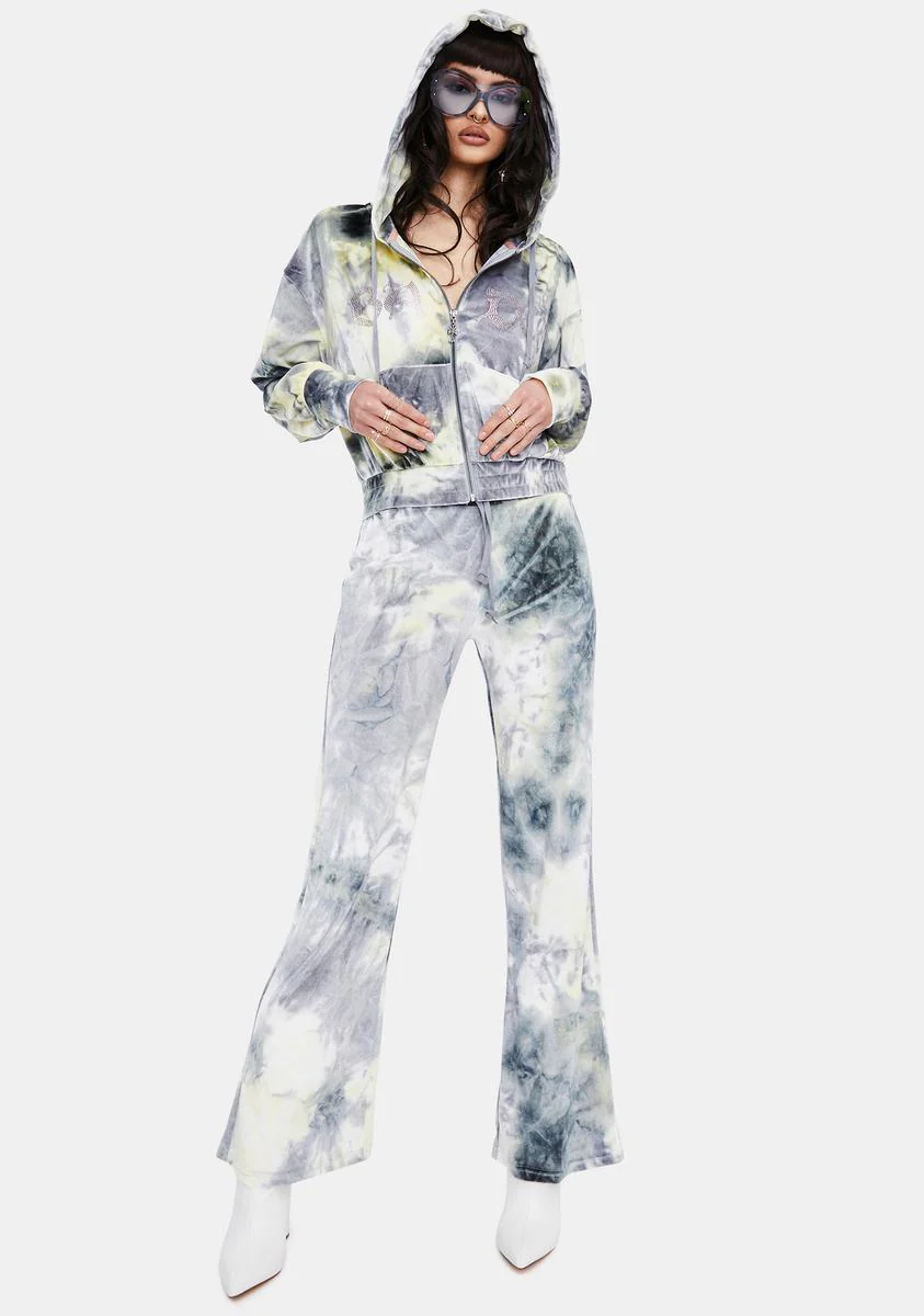 Tie Dye Velour Track Pants - Image 2