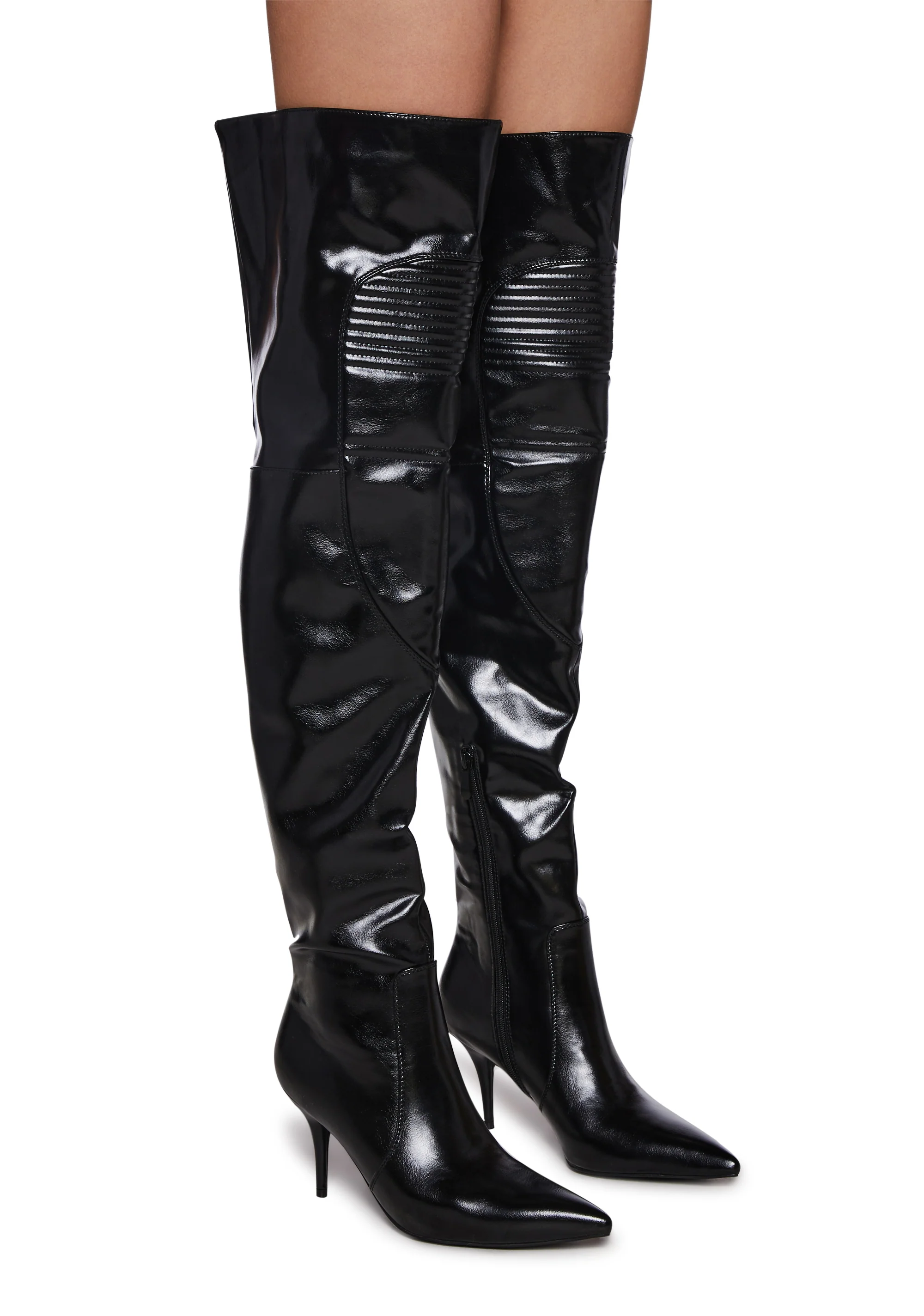 Tiernan Racer Thigh High Boots - Image 3