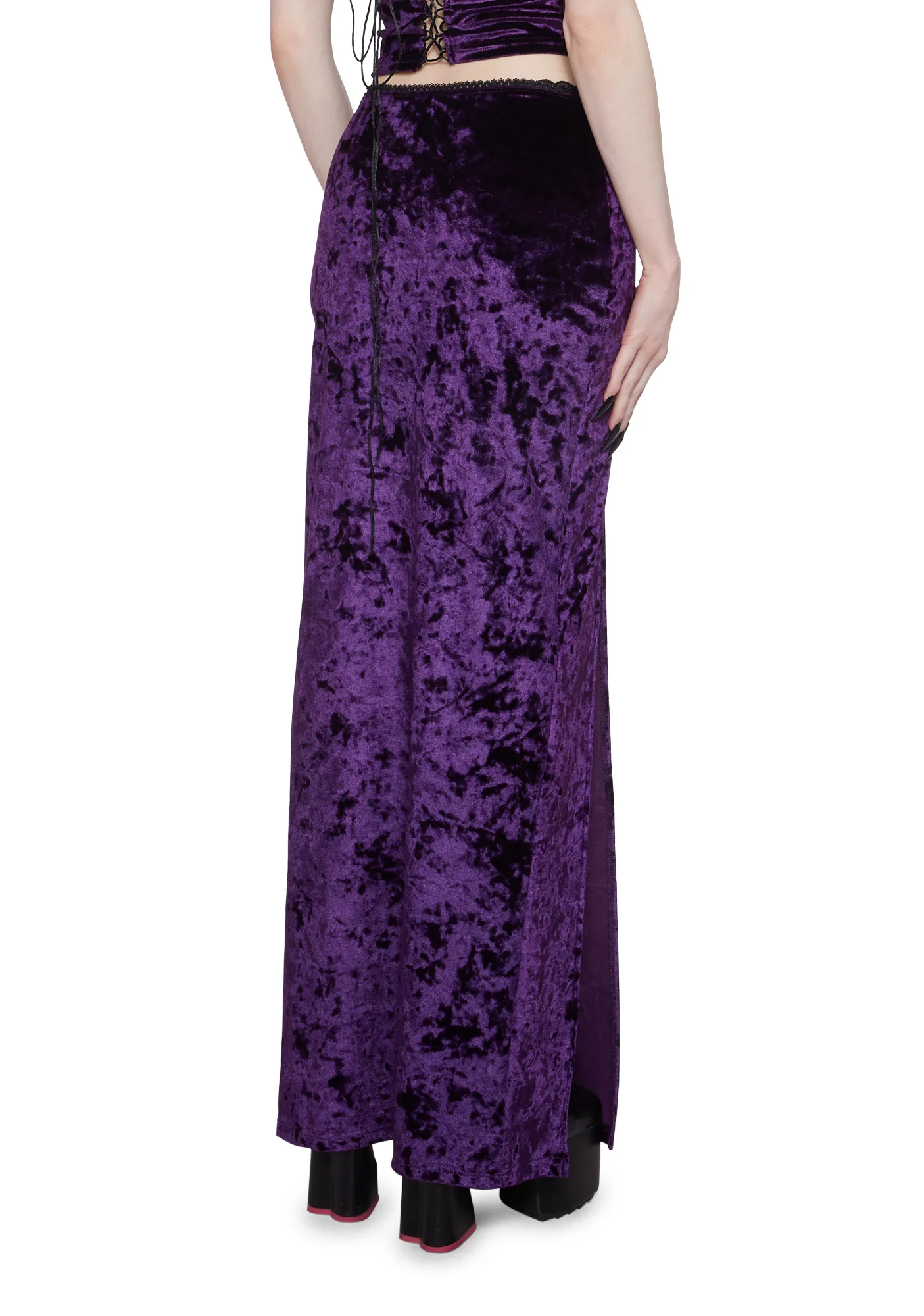 Time Stands Still Maxi Skirt - Purple - Image 4