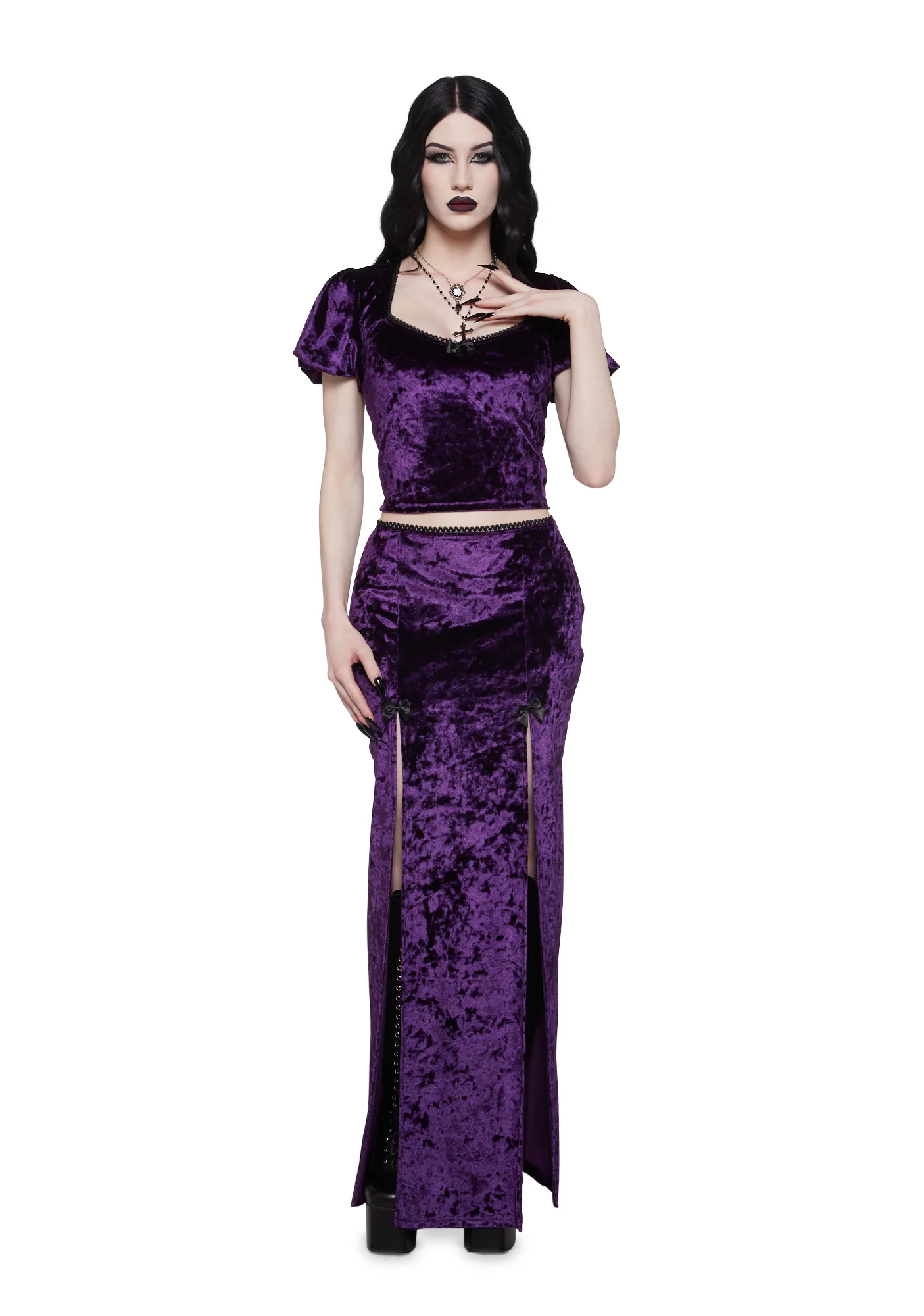 Time Stands Still Maxi Skirt - Purple - Image 5