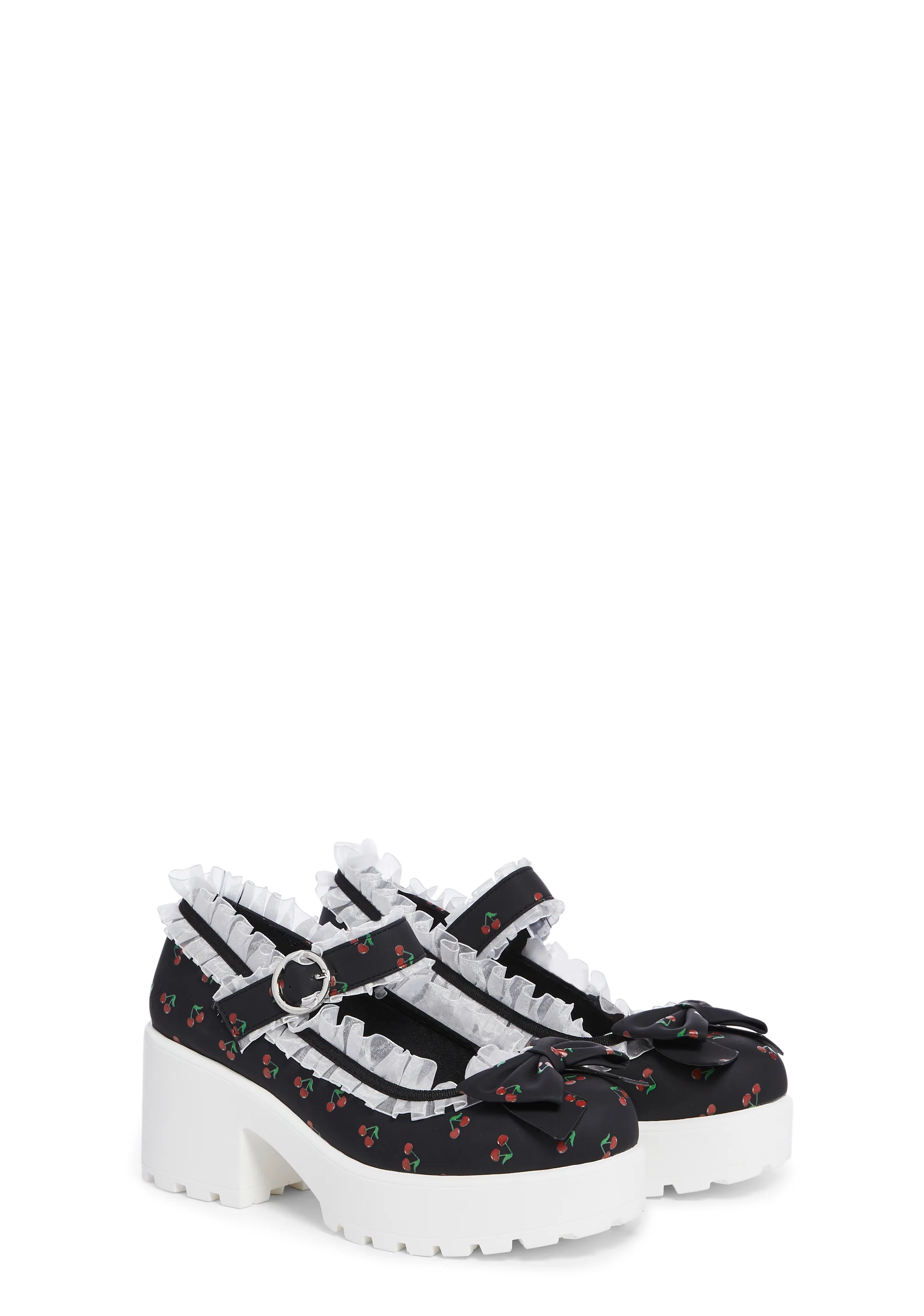 Tira Platform Mary Janes - Black Cherry - Image 3