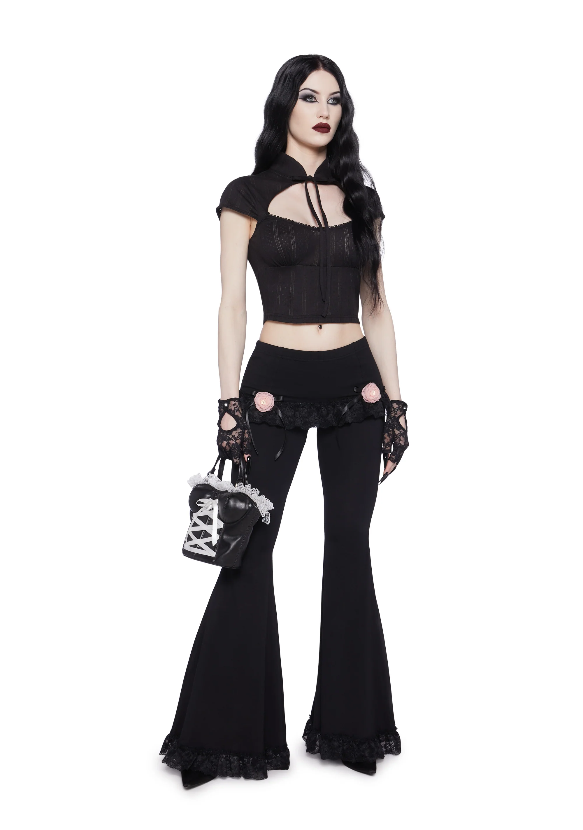 To The Grave Crop Top - Image 2