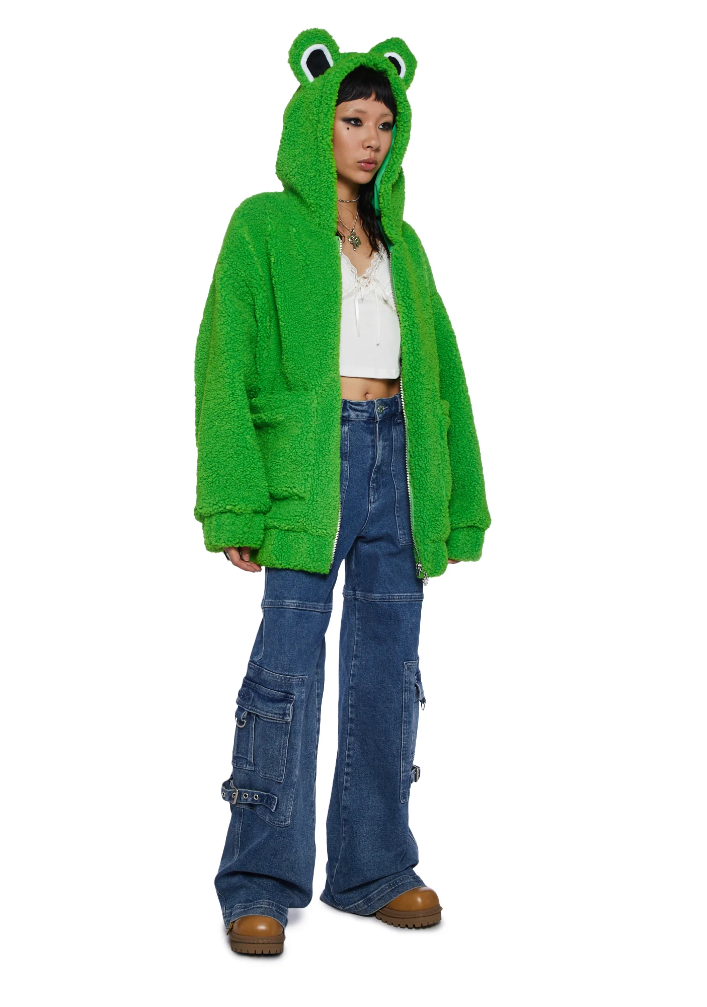 Toadally Terrific Hooded Sherpa Jacket - Image 2