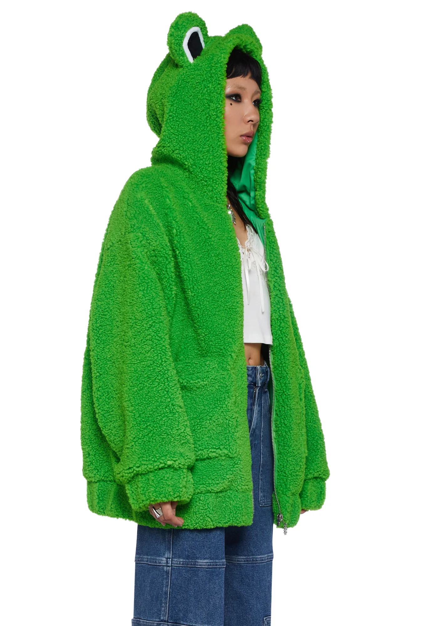 Toadally Terrific Hooded Sherpa Jacket - Image 3