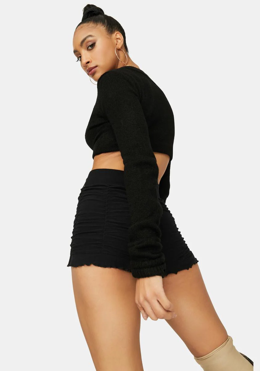 Too Blessed Ruched Frill Shorts - Image 4