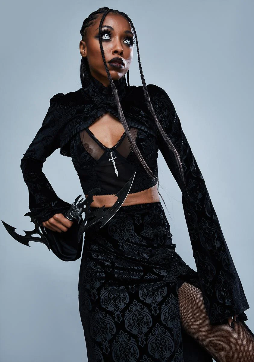 Too Far Gone Velvet Shrug - Image 2