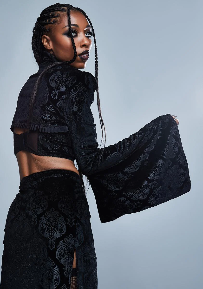 Too Far Gone Velvet Shrug - Image 4