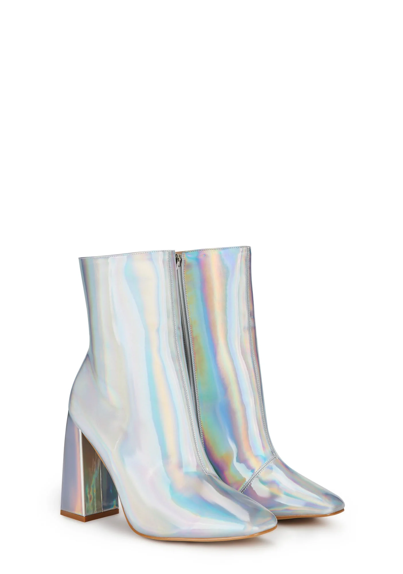 Top Ace Ankle Boots- Silver - Image 3