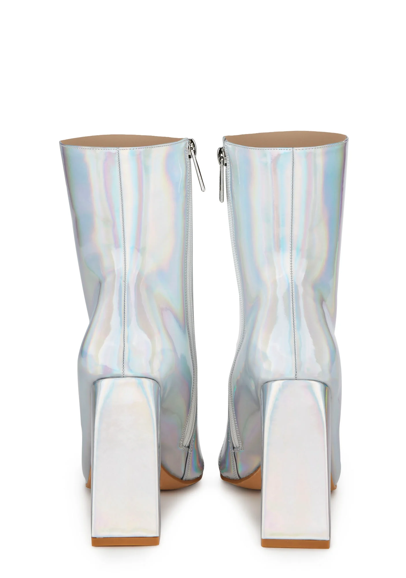 Top Ace Ankle Boots- Silver - Image 4