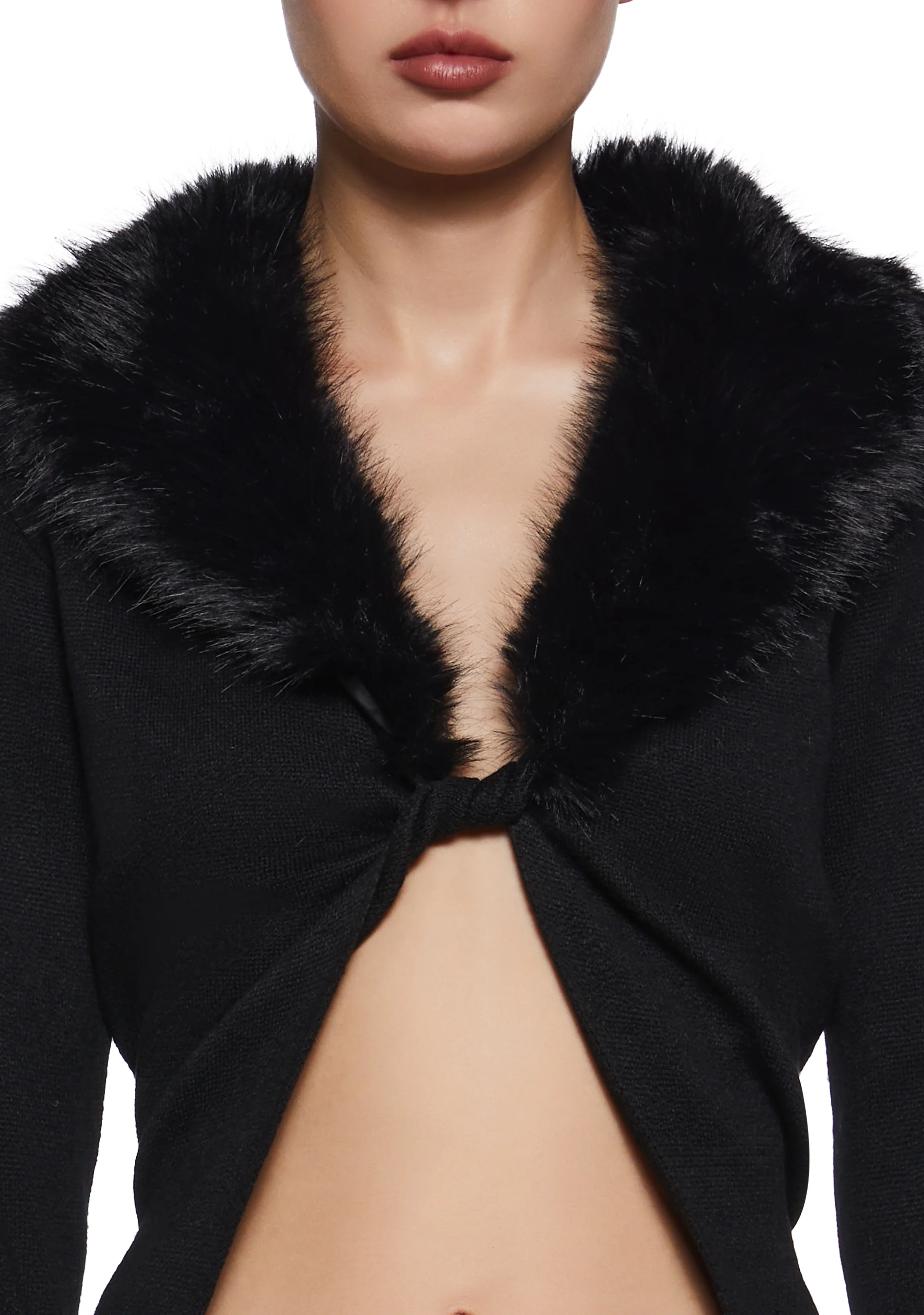 Touches Of Glam Faux Fur Cardigan - Image 5