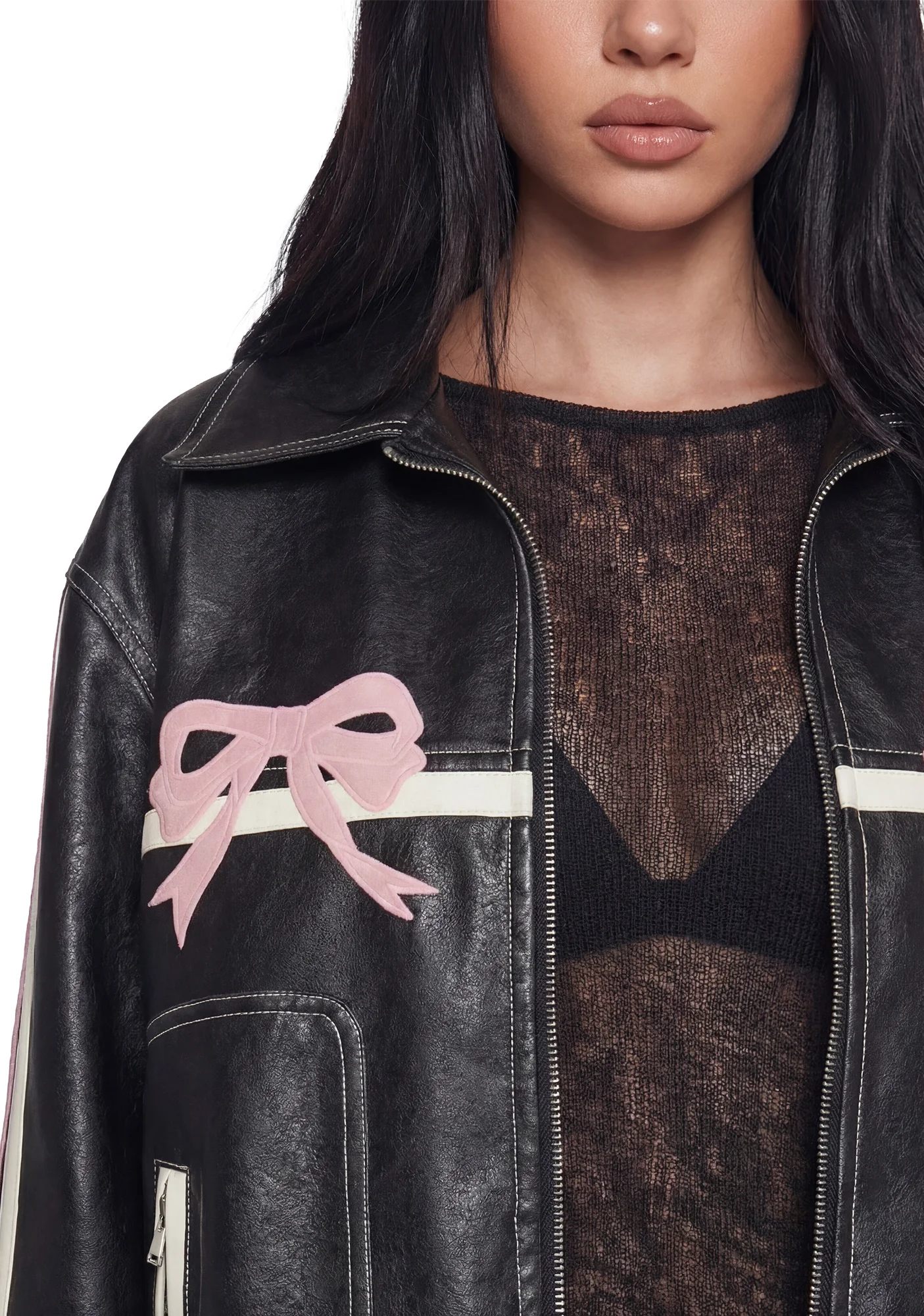 Tough Cutie Vegan Leather Jacket - Image 5