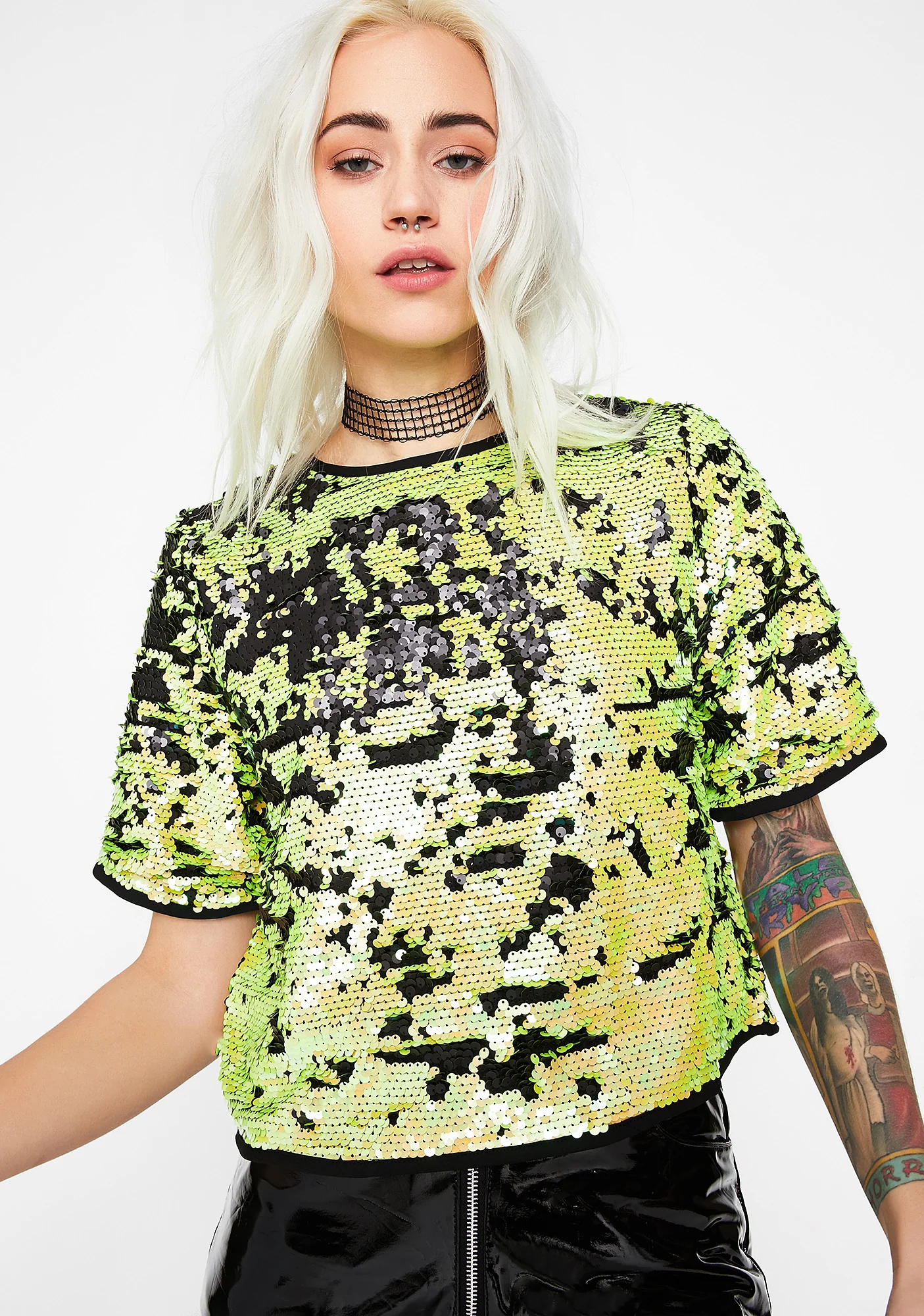 Toxic Wasted Youth Sequin Top - Image 2