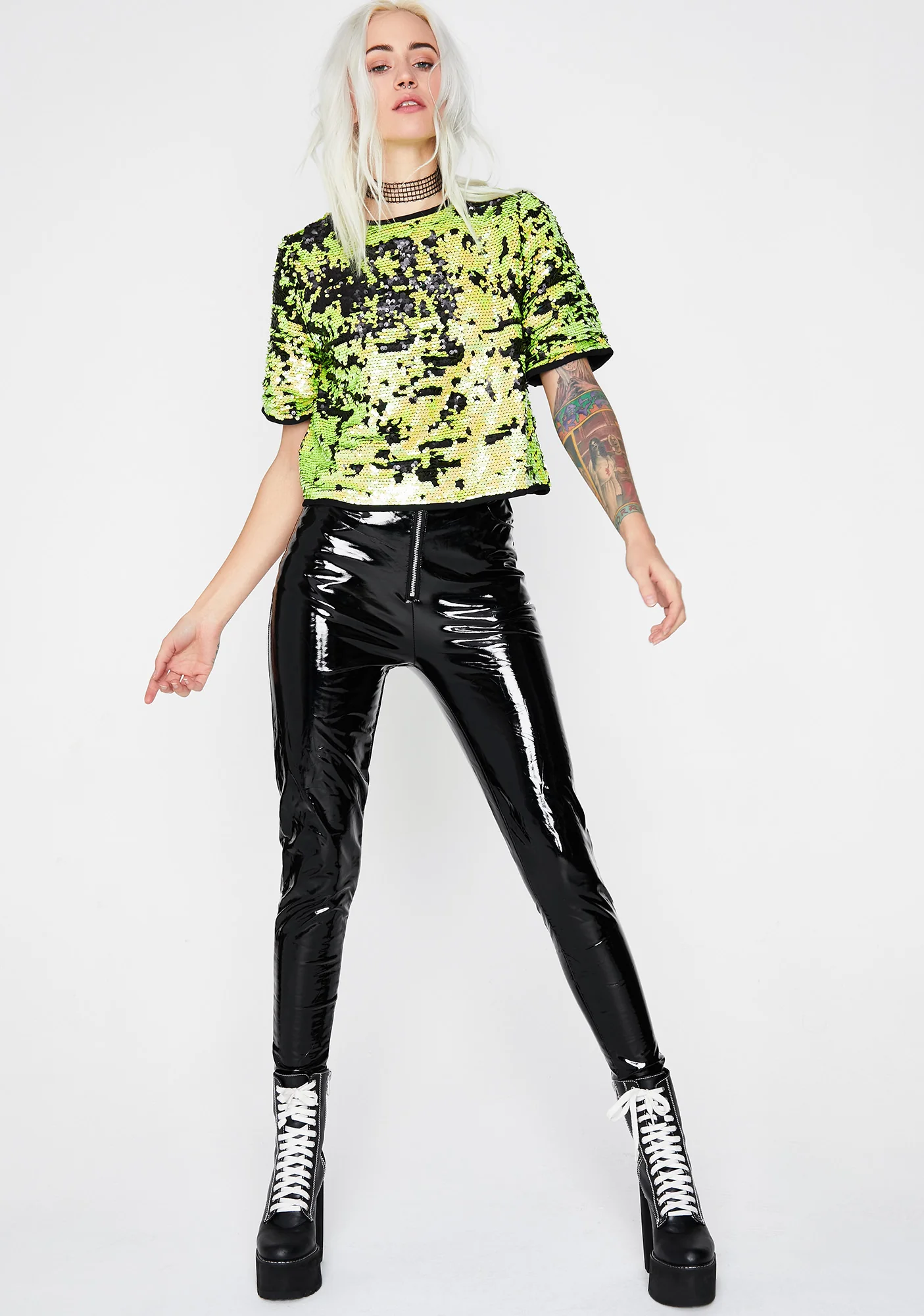 Toxic Wasted Youth Sequin Top - Image 3