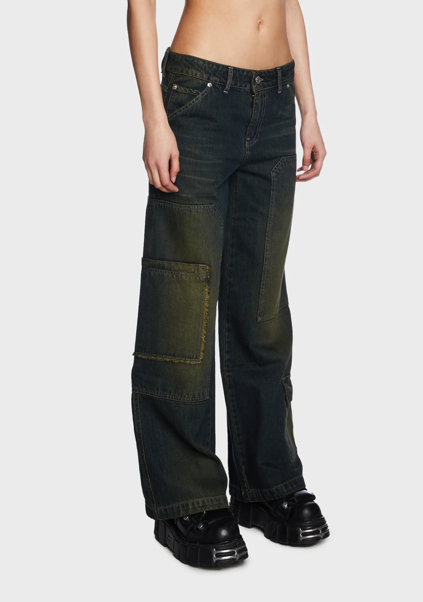 Track Overdye Cargo Jeans - Image 4