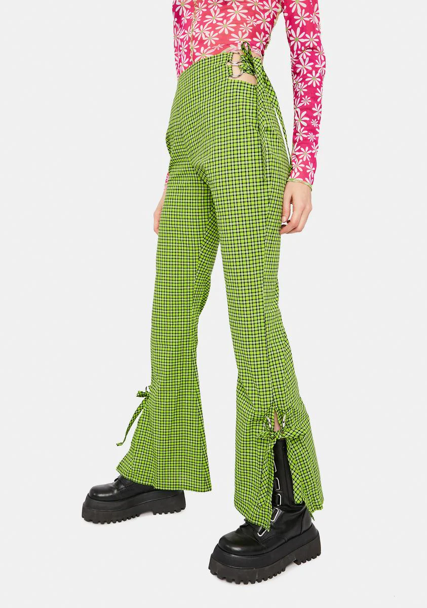 Trademark Gingham Flare Pants - Image 2