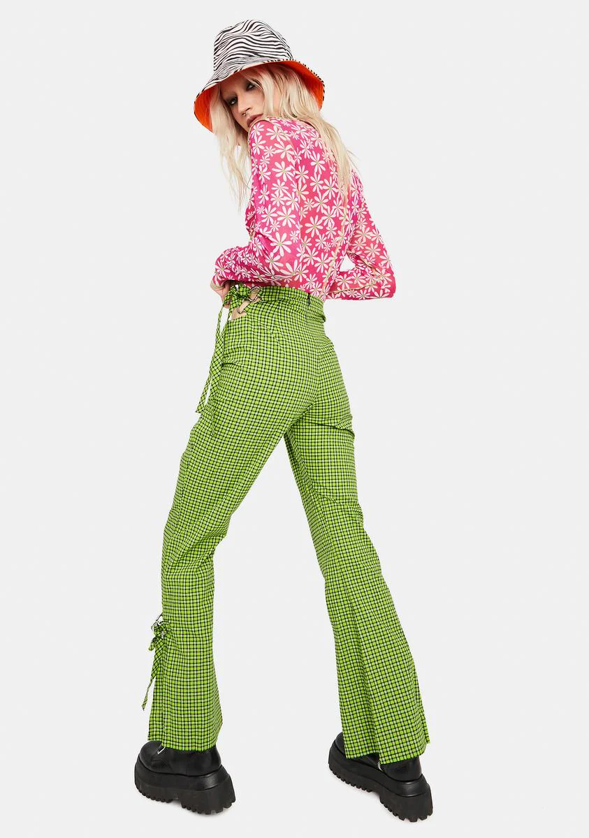 Trademark Gingham Flare Pants - Image 4