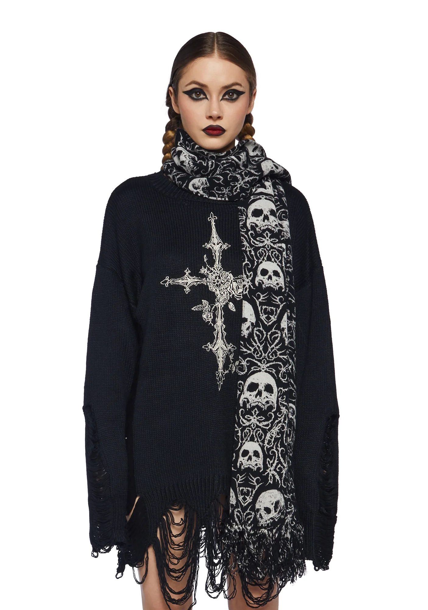 Trading Nightmares Knit Scarf - Image 6