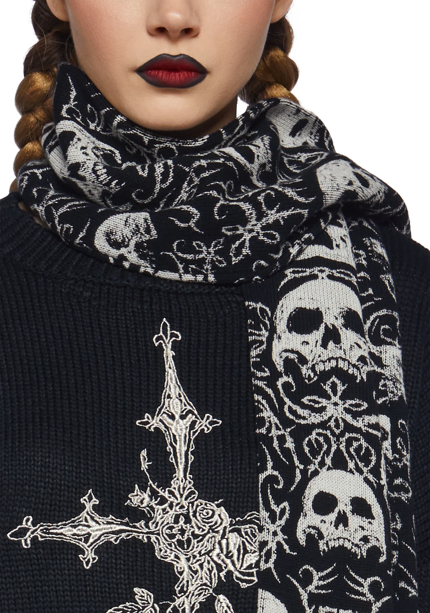 Trading Nightmares Knit Scarf - Image 7