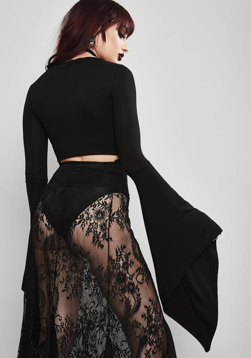 Tragic Prayer Bell Sleeve Top - Image 4